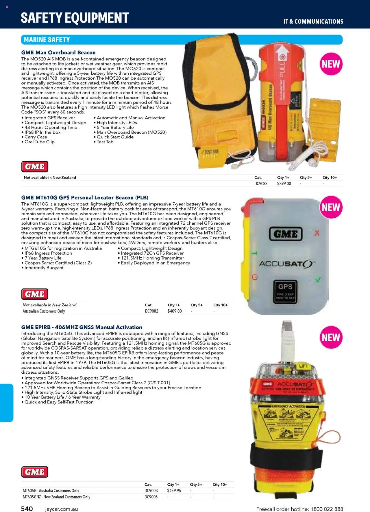 Jaycar catalogue - valid from 09.07.2025 | Page: 540 | Products: Light, Case, Safe, Navigation