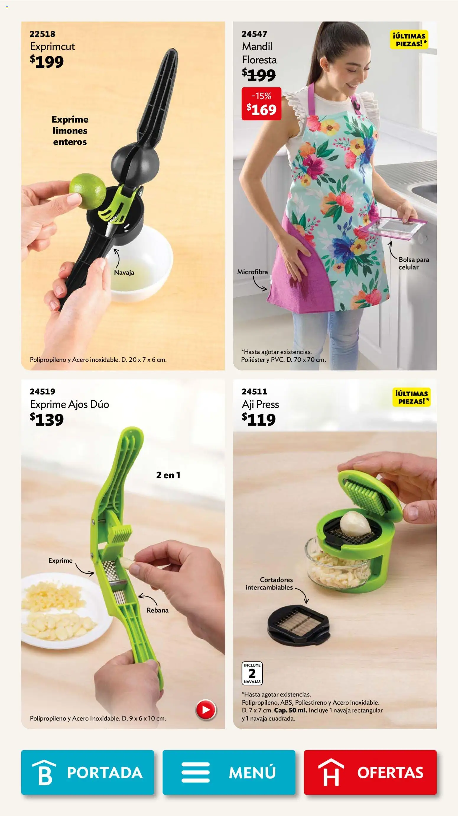 Nuevas ofertas de Betterware válidas en toda la República Mexicana desde el 04.05.2026. ¡Encuentra las mejores ofertas en Betterware campaña 5 2026! | Página: 40 | Productos: Navaja, Bolsa, Aji