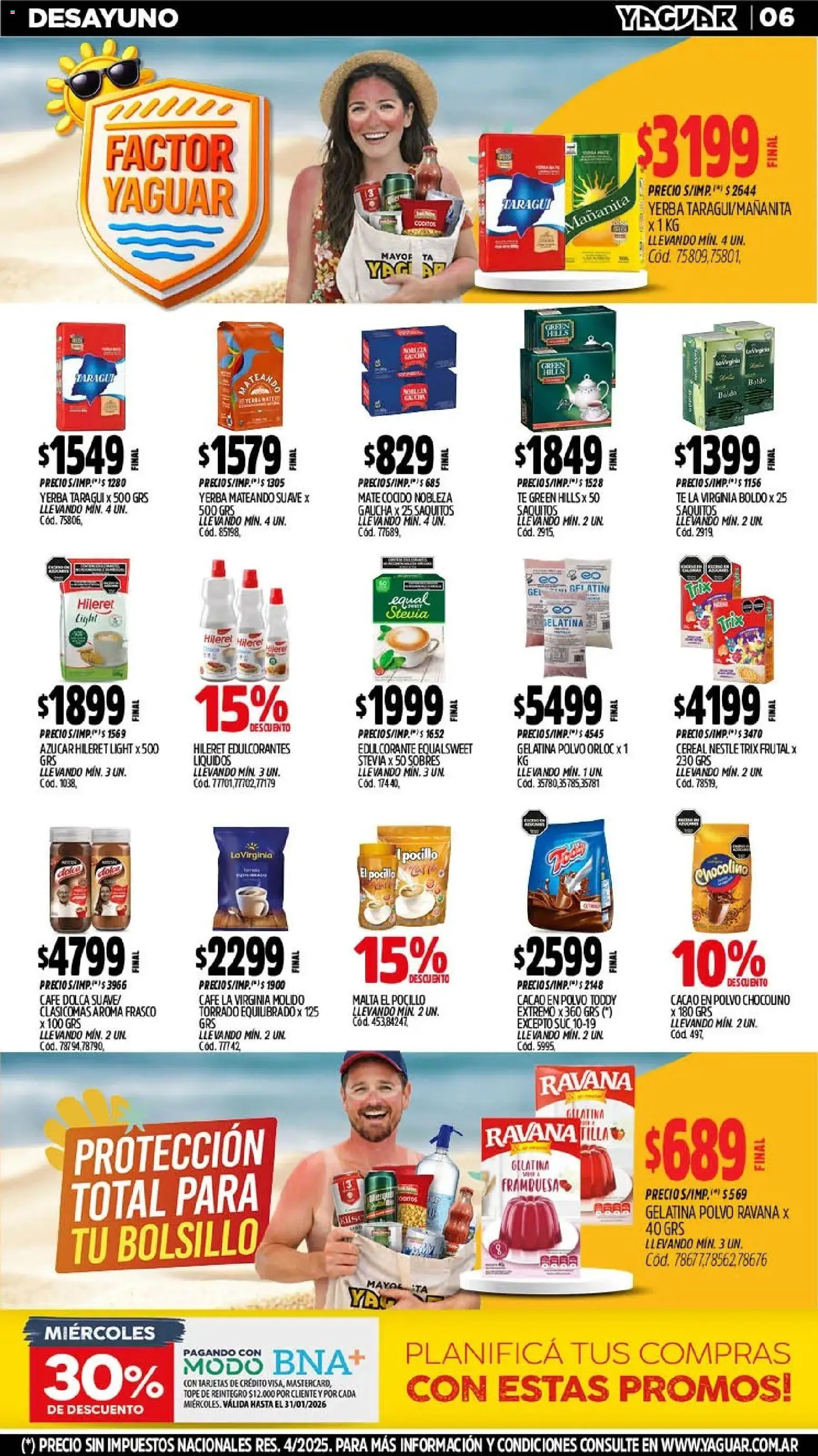 Yaguar - Oferta Semanal Jujuy │ válido desde el 26.01.2026 | Página: 6 | Productos: Polvo, Frasco, Pocillo, Té