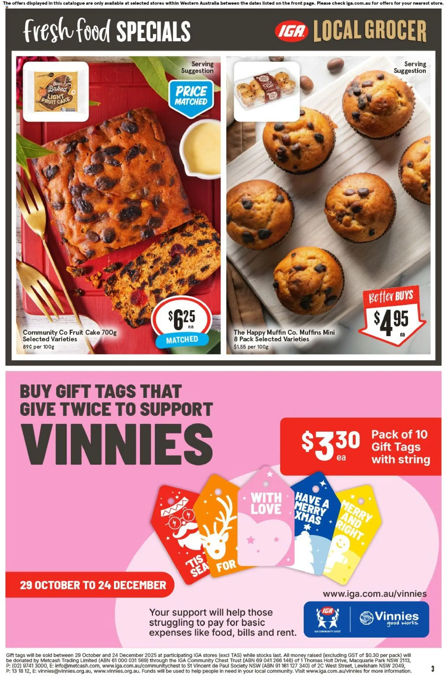 IGA catalogue - valid from 10.12.2025 | Page: 3 | Products: Light, Muffins