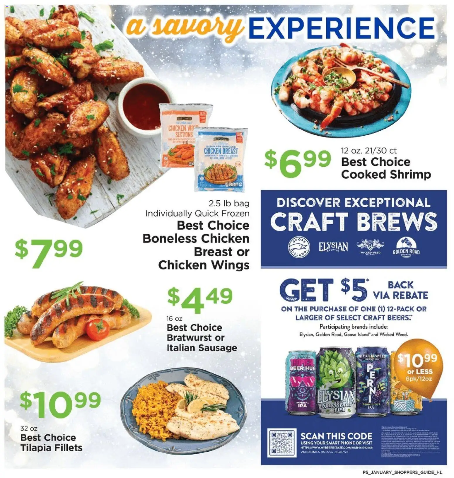 Homeland Bring Savings Home Shopper's Guide - valid from 01.01.2026 | Page: 5 | Products: Beer, Sausage, Phone, Bag