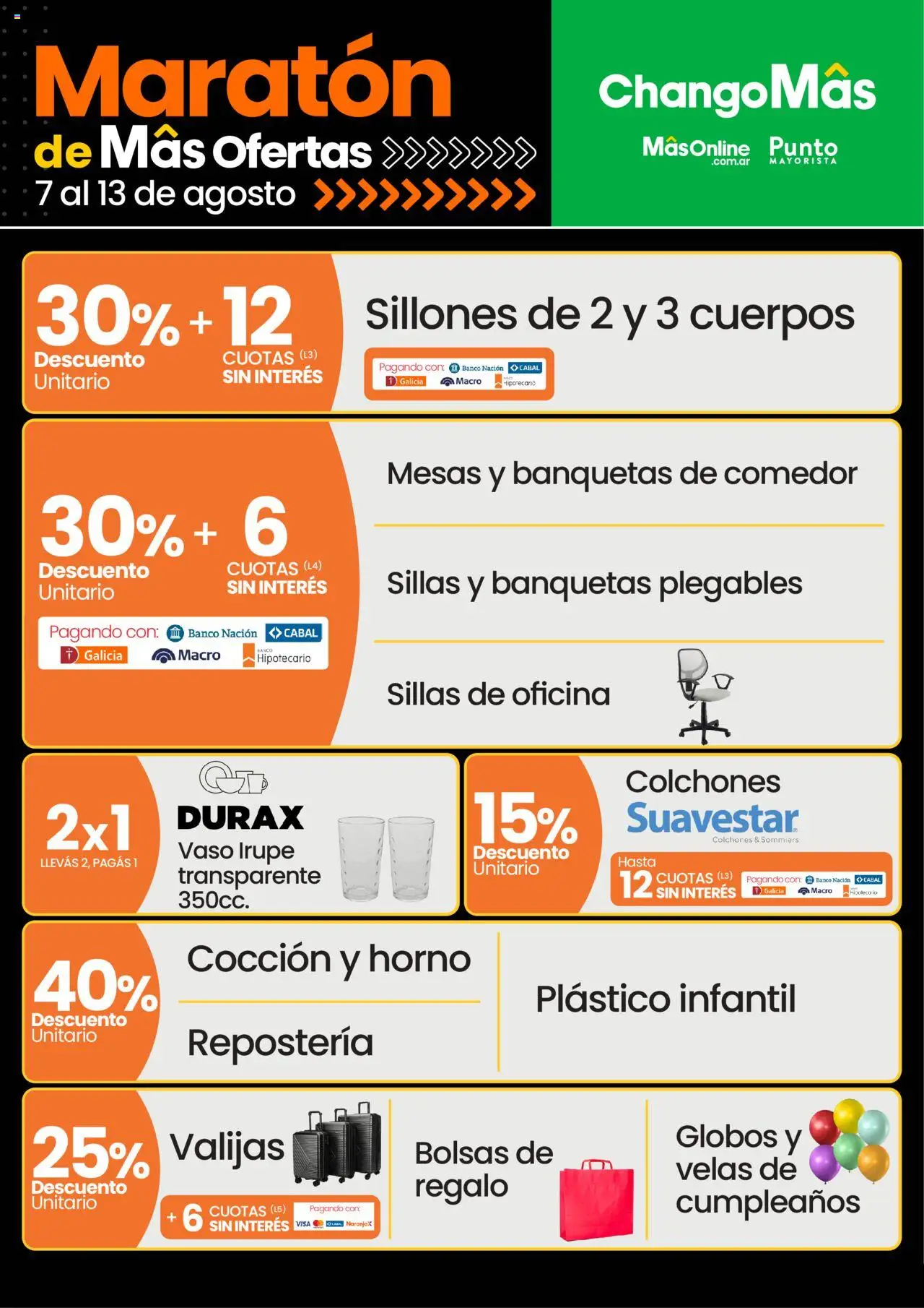 Changomas ofertas │ válido desde el 07.08.2025 | Página: 6 | Productos: Horno, Banco
