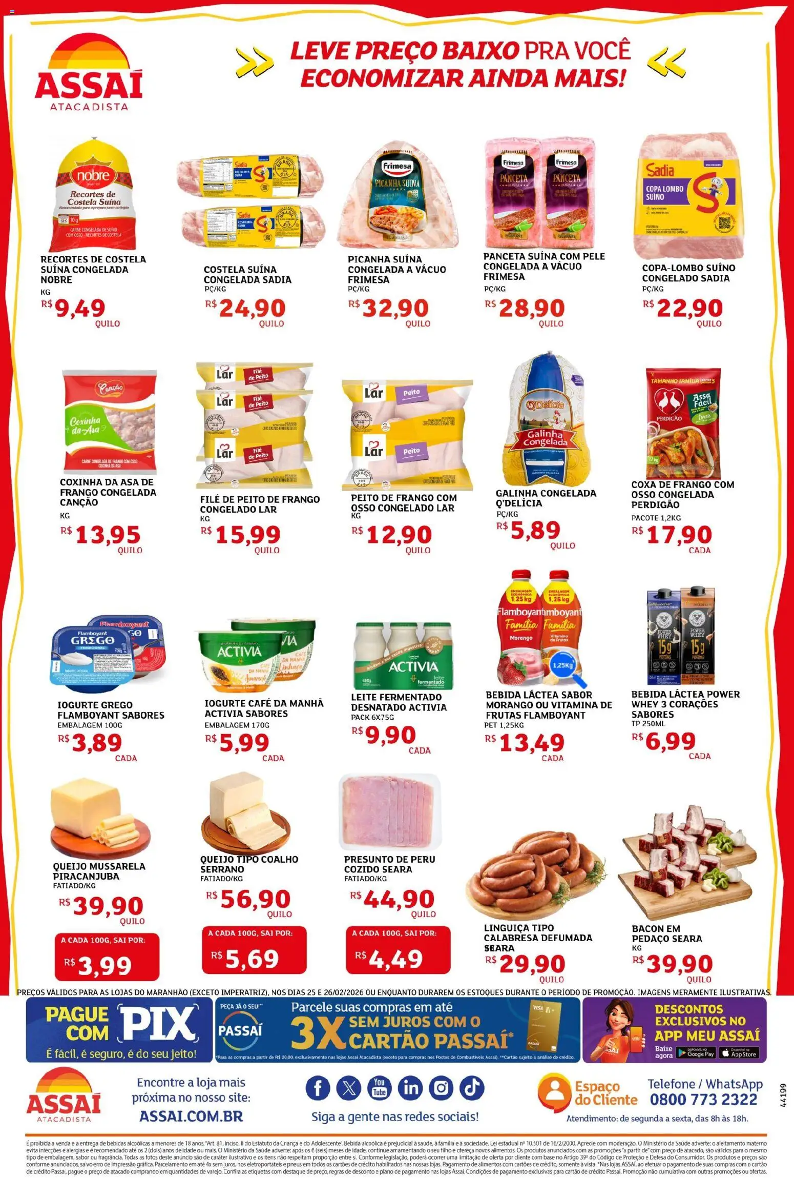 Assaí Atacadista Folheto - válido de 25.02.2026 | Página: 2 | Produtos: Pneus, Base, Bebida, Iogurte grego