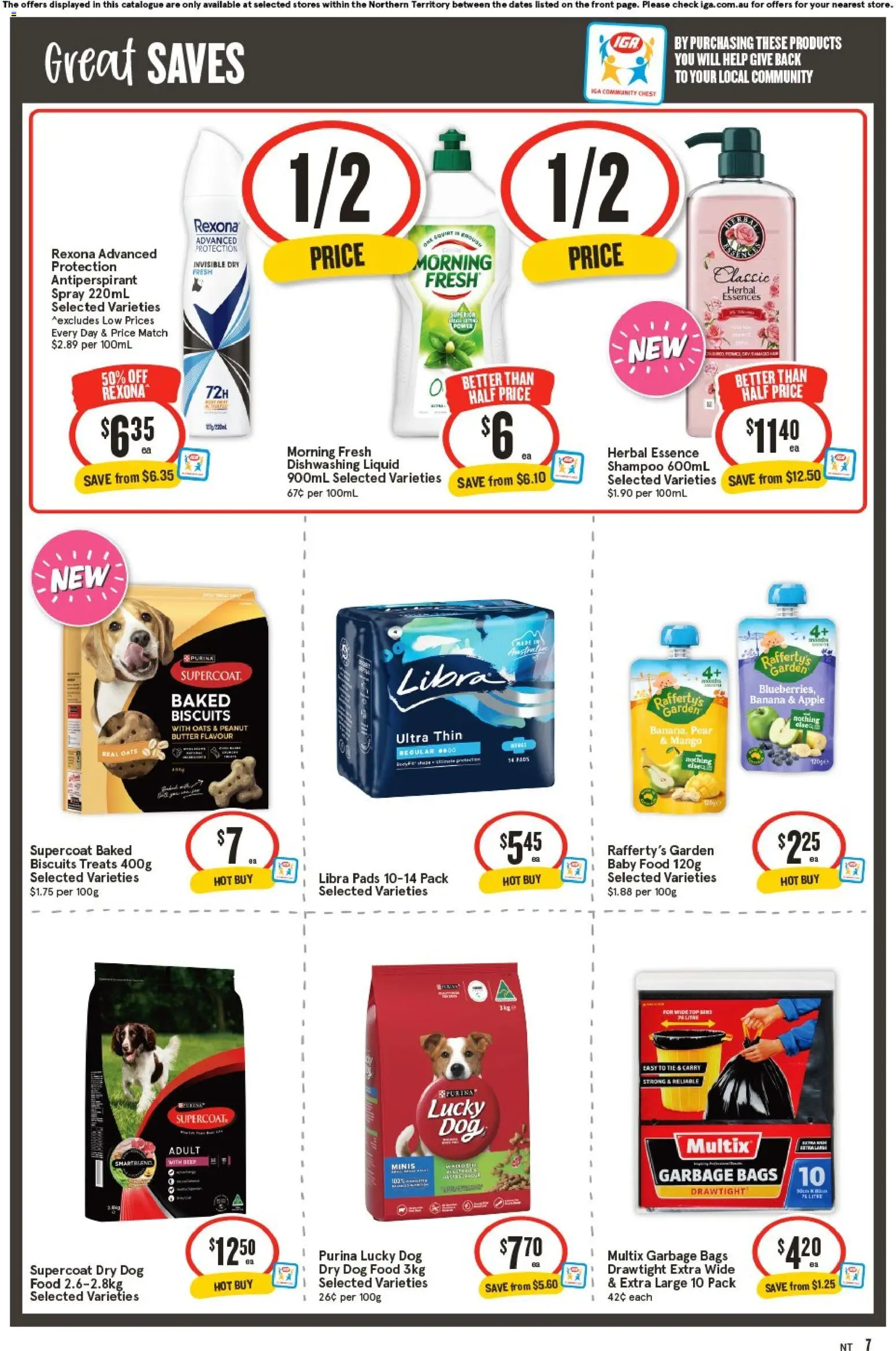 IGA catalogue - valid from 11.03.2026 | Page: 7 | Products: Butter, Shampoo, Baby food, Mango