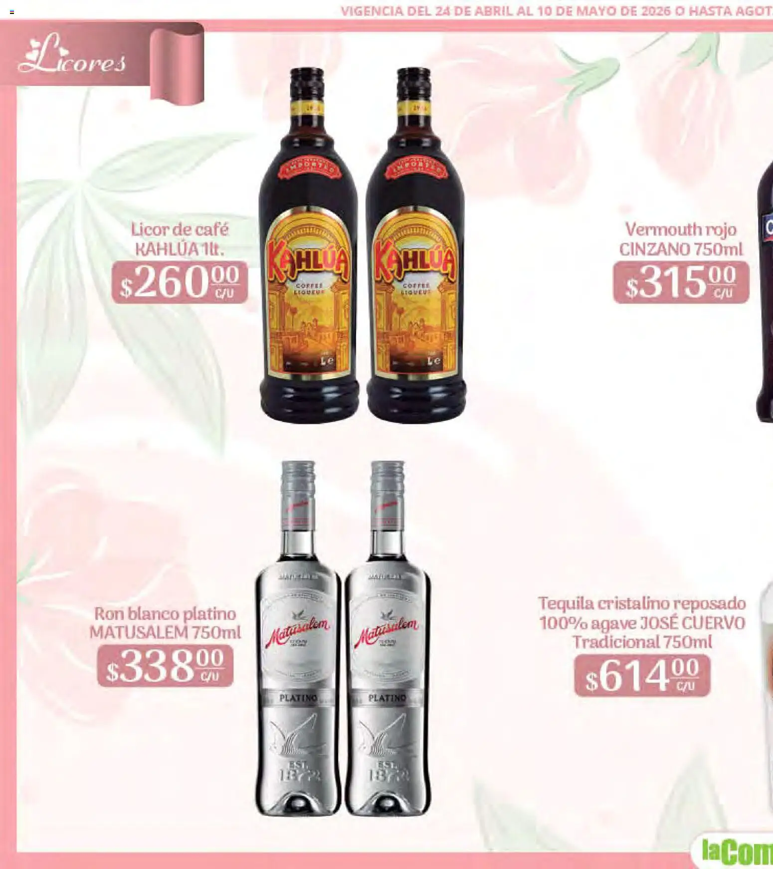 Nuevas ofertas de La Comer válidas en toda la República Mexicana desde el 24.04.2026. ¡Encuentra las mejores ofertas en La Comer folleto Mamá es lo más importante! | Página: 28 | Productos: Café, Tequila