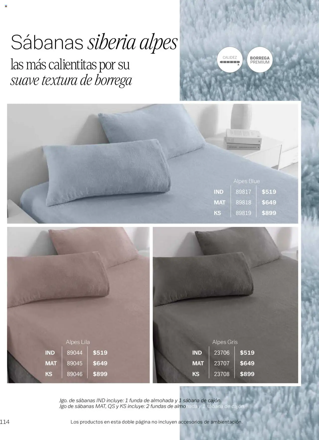 Nuevas ofertas de Vianney válidas en toda la República Mexicana desde el 15.08.2025. ¡Encuentra las mejores ofertas en Vianney - Catálogo Invierno! | Página: 116 | Productos: Funda, Funda de almohada, Almohada, Sabanas