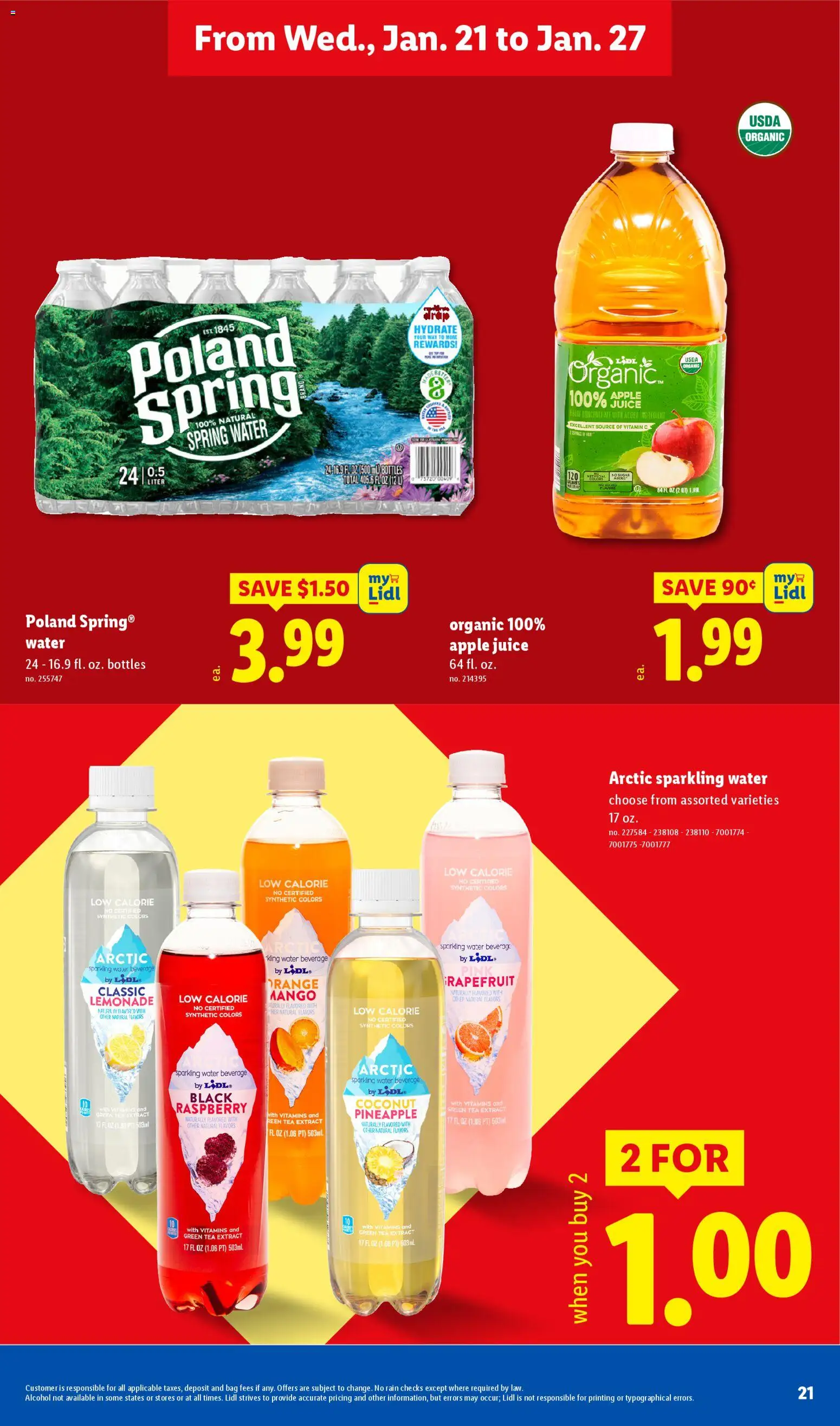 Lidl Weekly Ad - valid from 21.01.2026 | Page: 21 | Products: Sugar, Mango, Raspberry, Bag