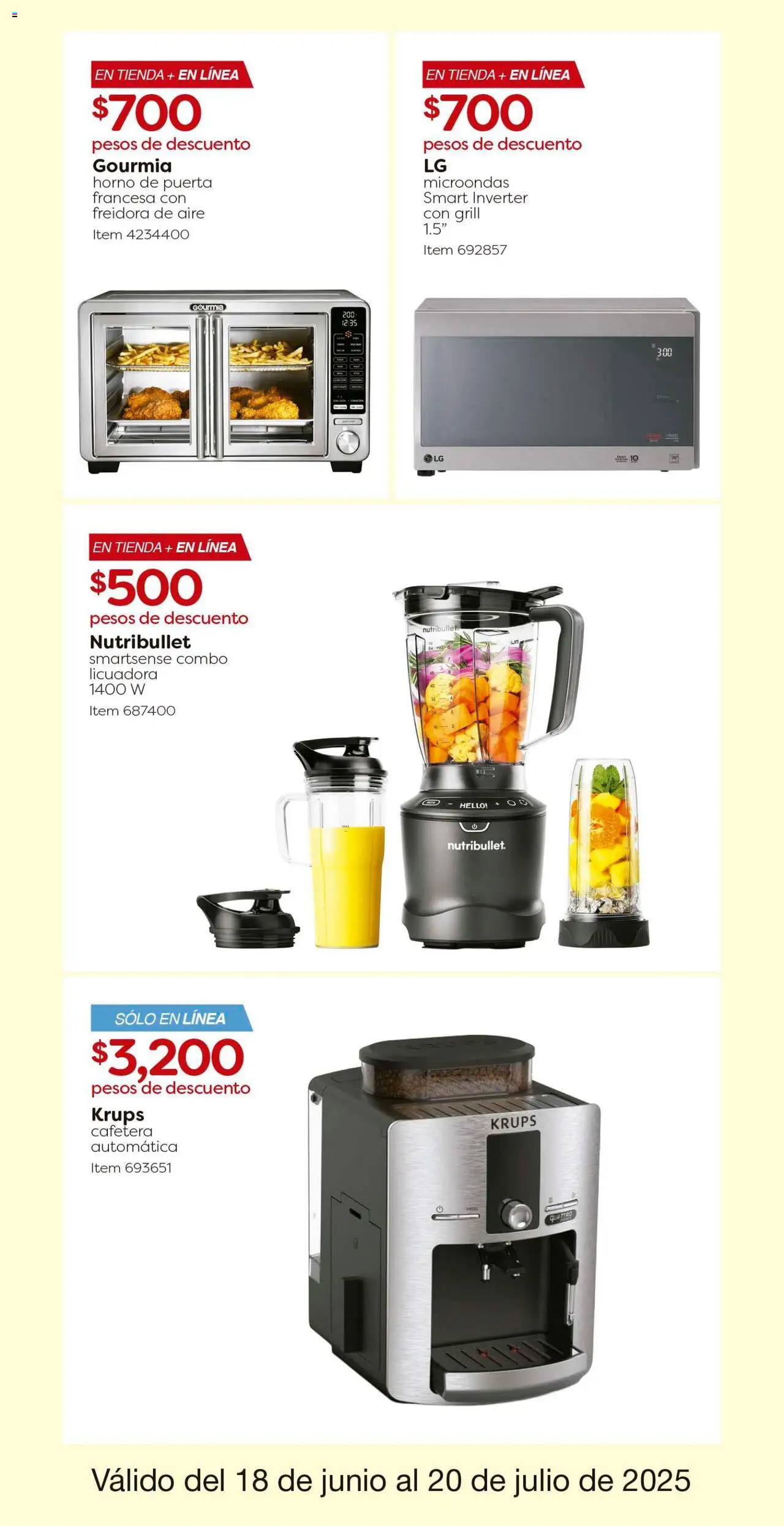 Nuevas ofertas de Costco válidas en toda la República Mexicana desde el 18.06.2025. ¡Encuentra las mejores ofertas en Costco catálogo! | Página: 14 | Productos: Horno, Freidora de aire, Licuadora, Microondas