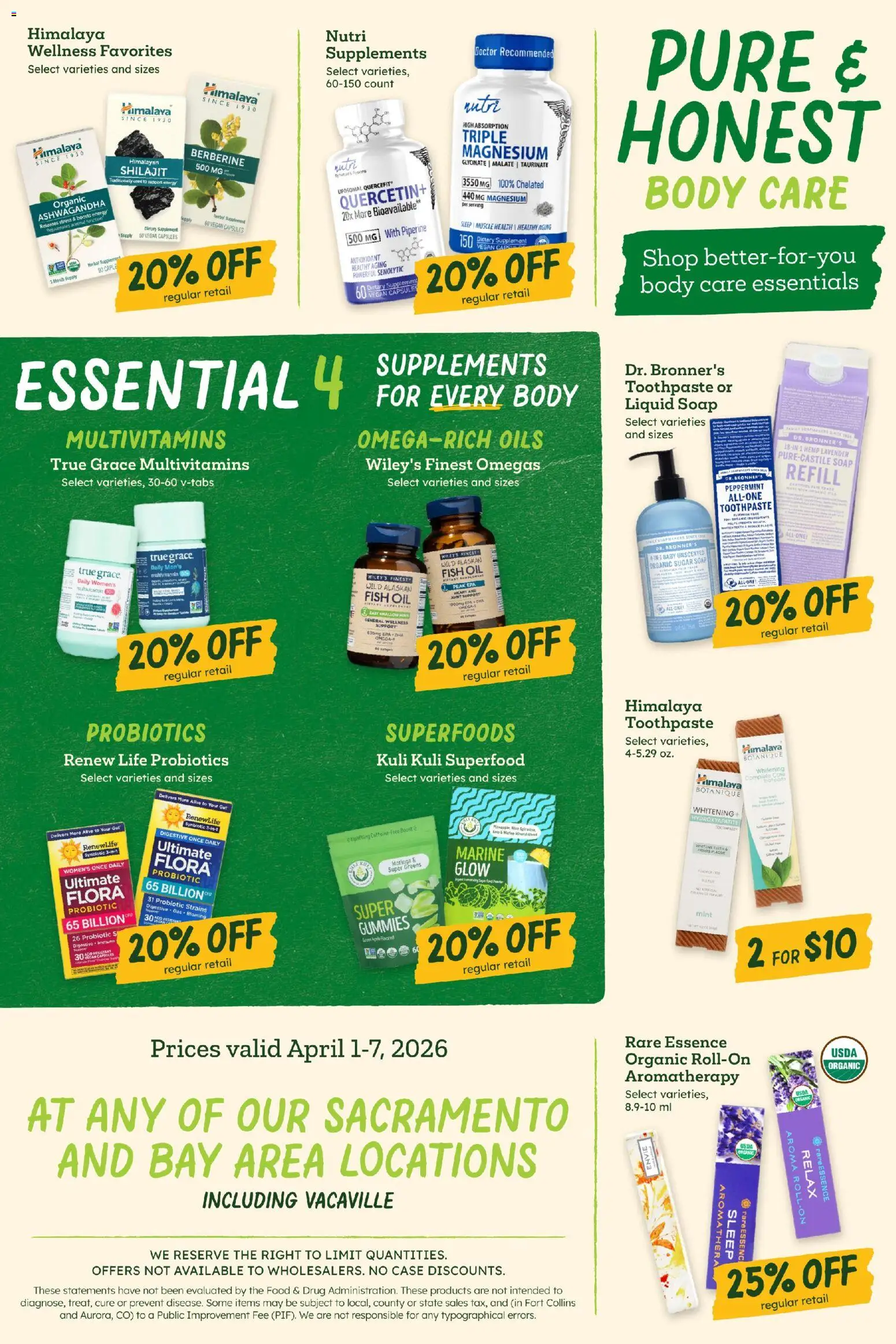 Sprouts Weekly Ad - valid from 01.04.2026 | Page: 14 | Products: Fish Oil, Soap, Toothpaste, Sugar