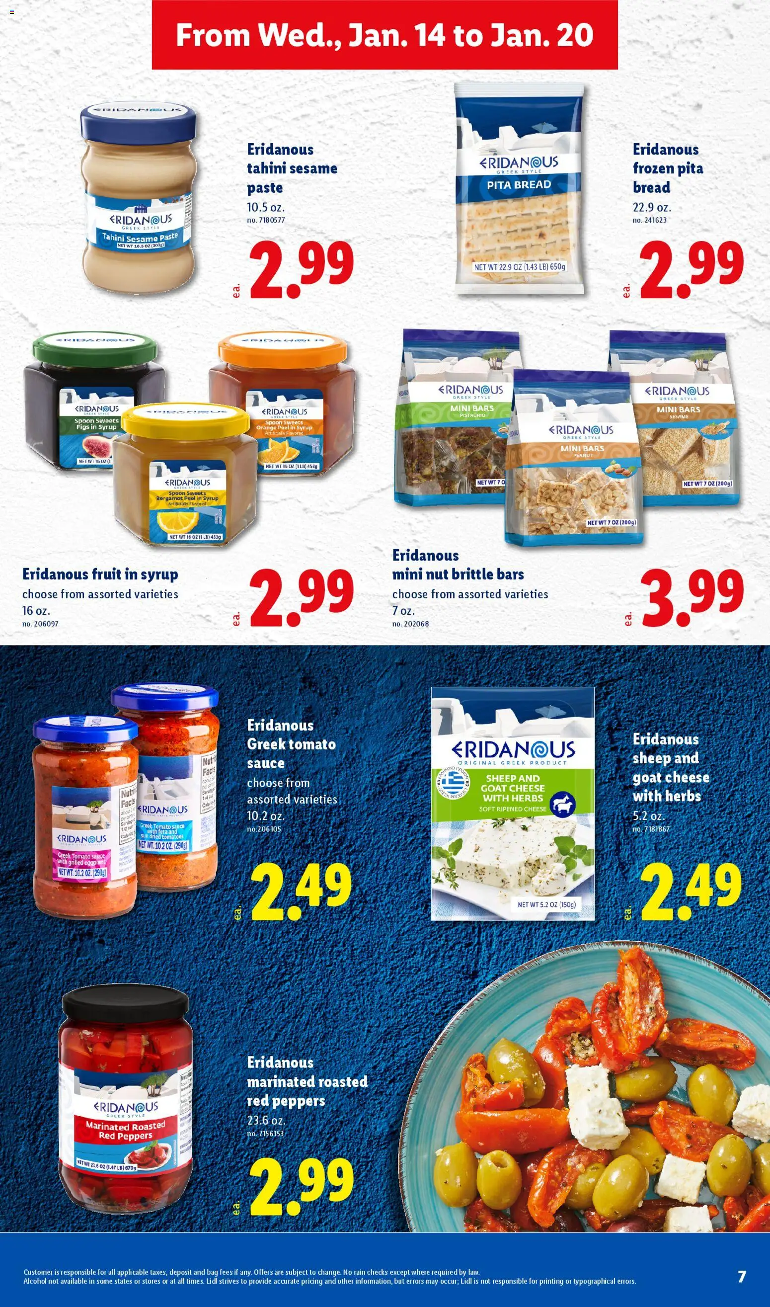 Lidl Weekly Ad - valid from 14.01.2026 | Page: 7 | Products: Peppers, Tomatoes, Sauce, Bag