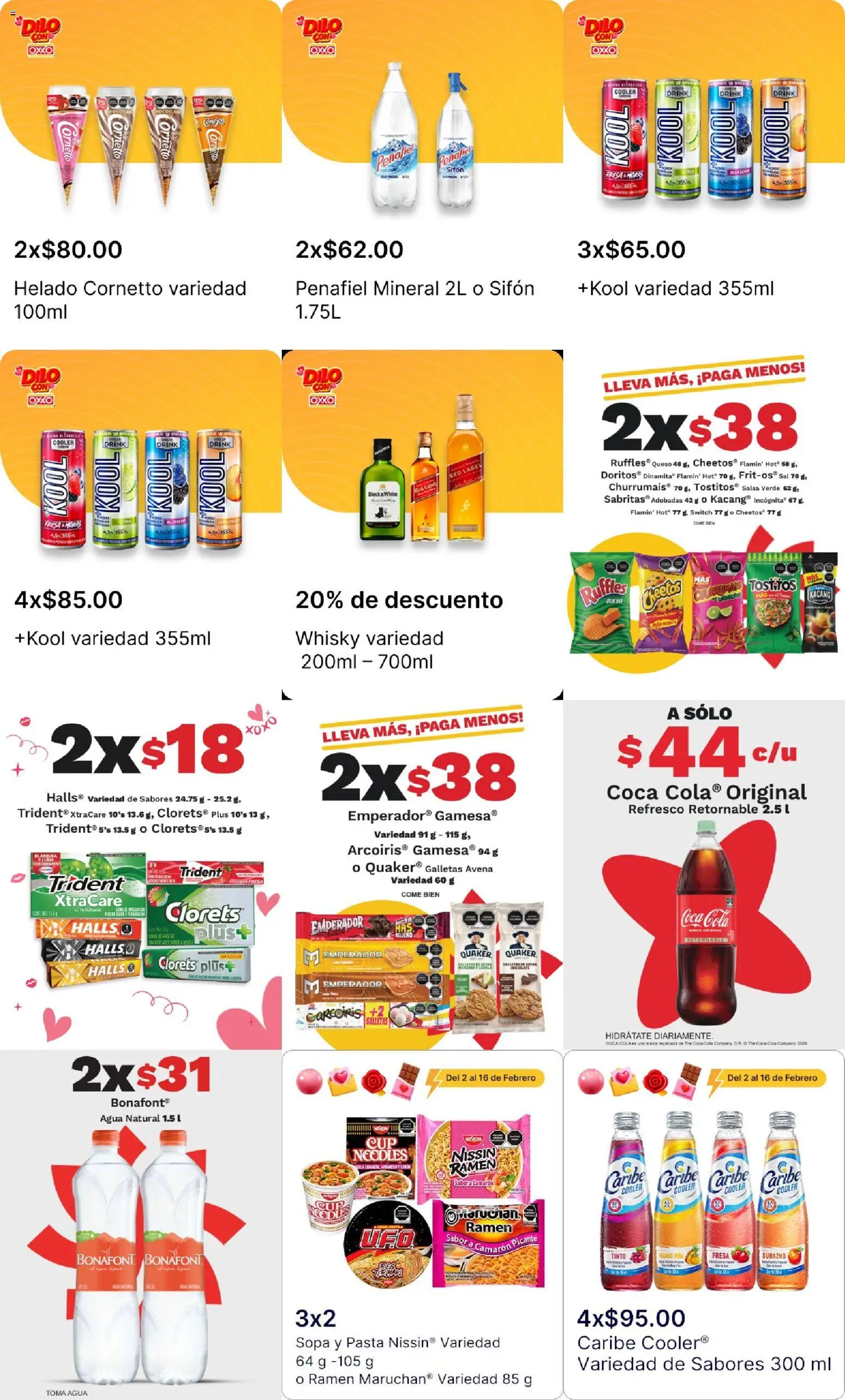 Nuevas ofertas de OXXO válidas en toda la República Mexicana desde el 29.01.2026. ¡Encuentra las mejores ofertas en OXXO folleto! | Página: 1 | Productos: Chicles, Mayonesa, Chorizo, Ensalada