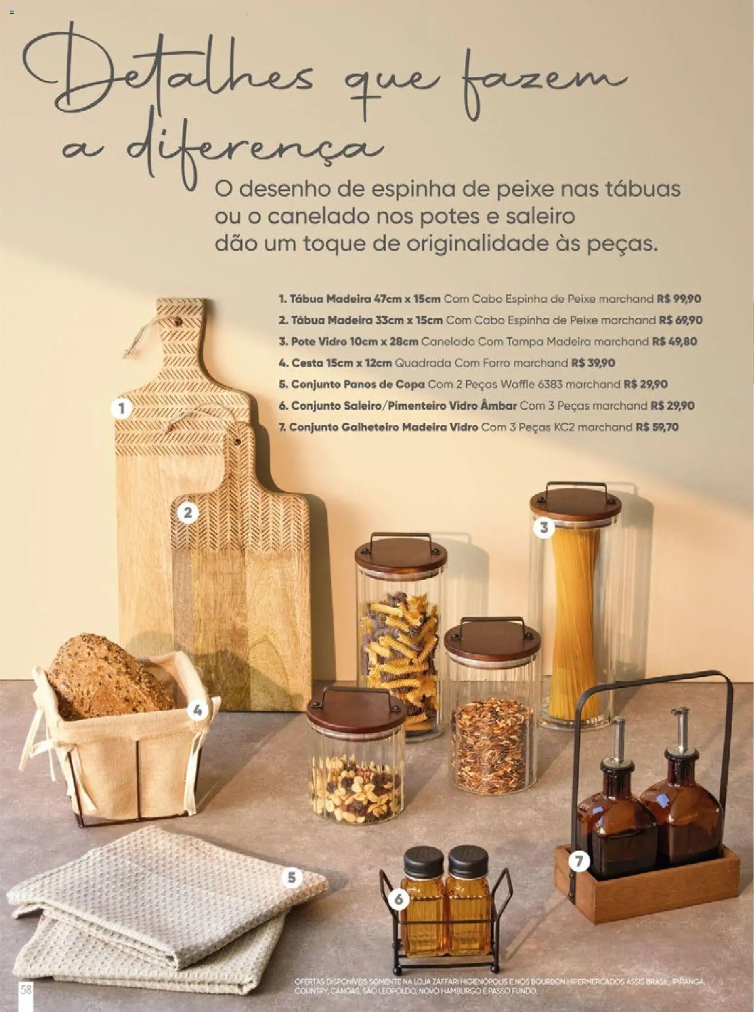 Zaffari Folheto - válido de 27.11.2025 | Página: 58 | Produtos: Cesta, Copa, Peixe, Tábua