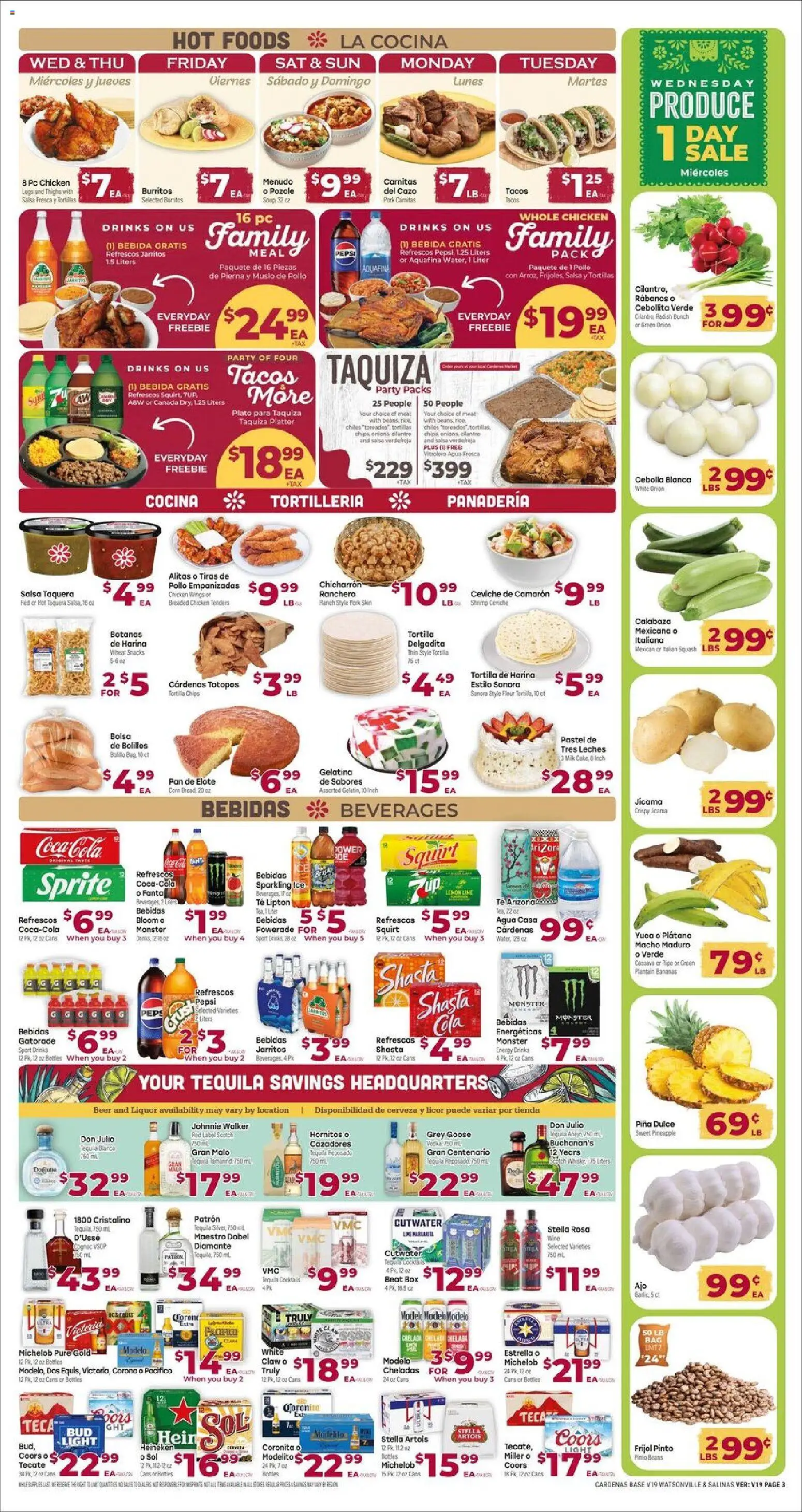 Cardenas Weekly Ad - CA - valid from 15.04.2026 | Page: 3 | Products: Squash, Wine, Pork, Onion