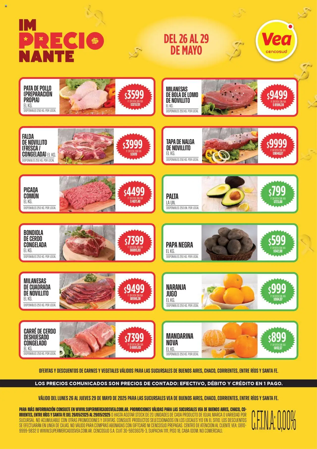 Vea ofertas │ válido desde el 26.05.2025 | Página: 1 | Productos: Pollo, Papa, Palta, Cerdo