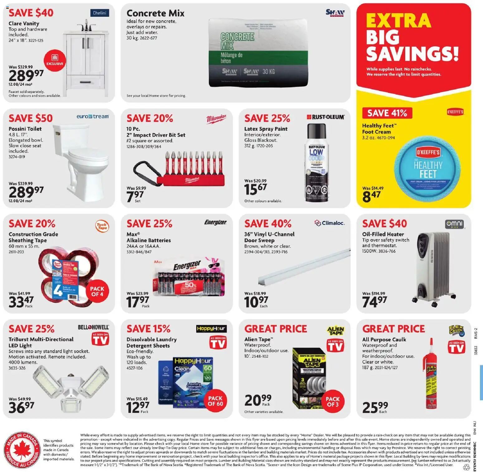 Home Hardware flyer valid from 23.10.2025 | Page: 2 | Products: Cream, Detergent