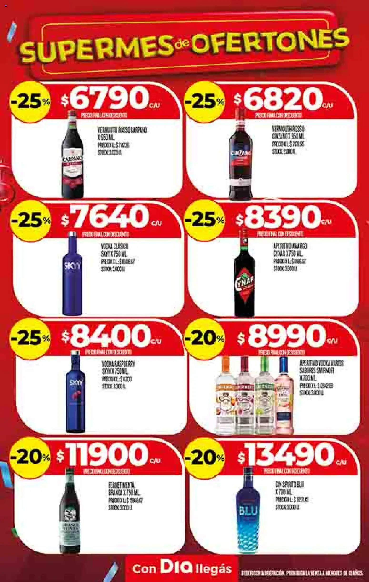Supermercado DIA Ofertas │ válido desde el 22.10.2025 | Página: 20 | Productos: Vodka, Fernet