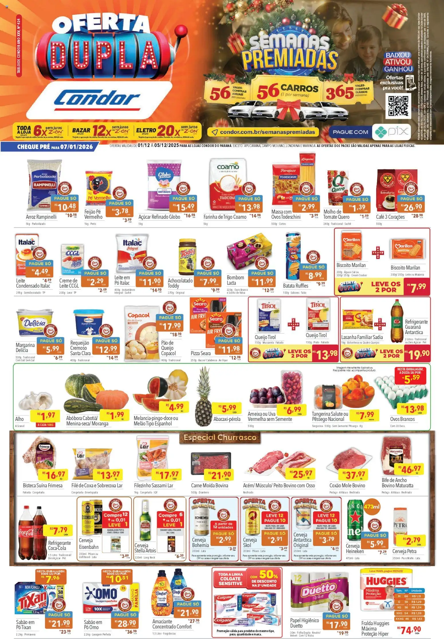 Supermercados Condor Folheto - válido de 01.12.2025 | Página: 1 | Produtos: Pó, Air fryer, Carne, Cream cracker