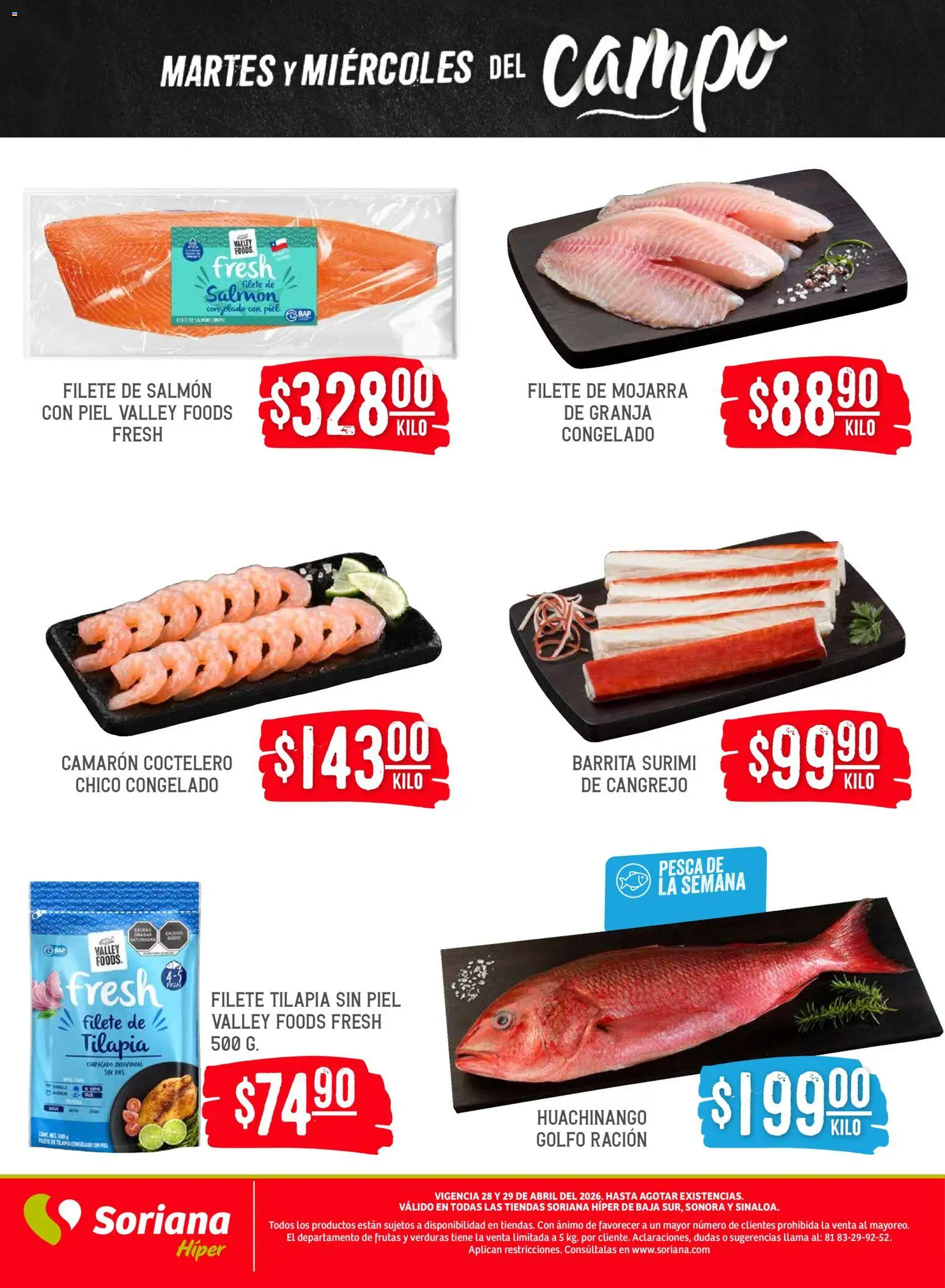 Nuevas ofertas de Soriana válidas en toda la República Mexicana desde el 28.04.2026. ¡Encuentra las mejores ofertas en Soriana Martes y Miércoles del Campo Híper: BCS, Son y Sin! | Página: 5