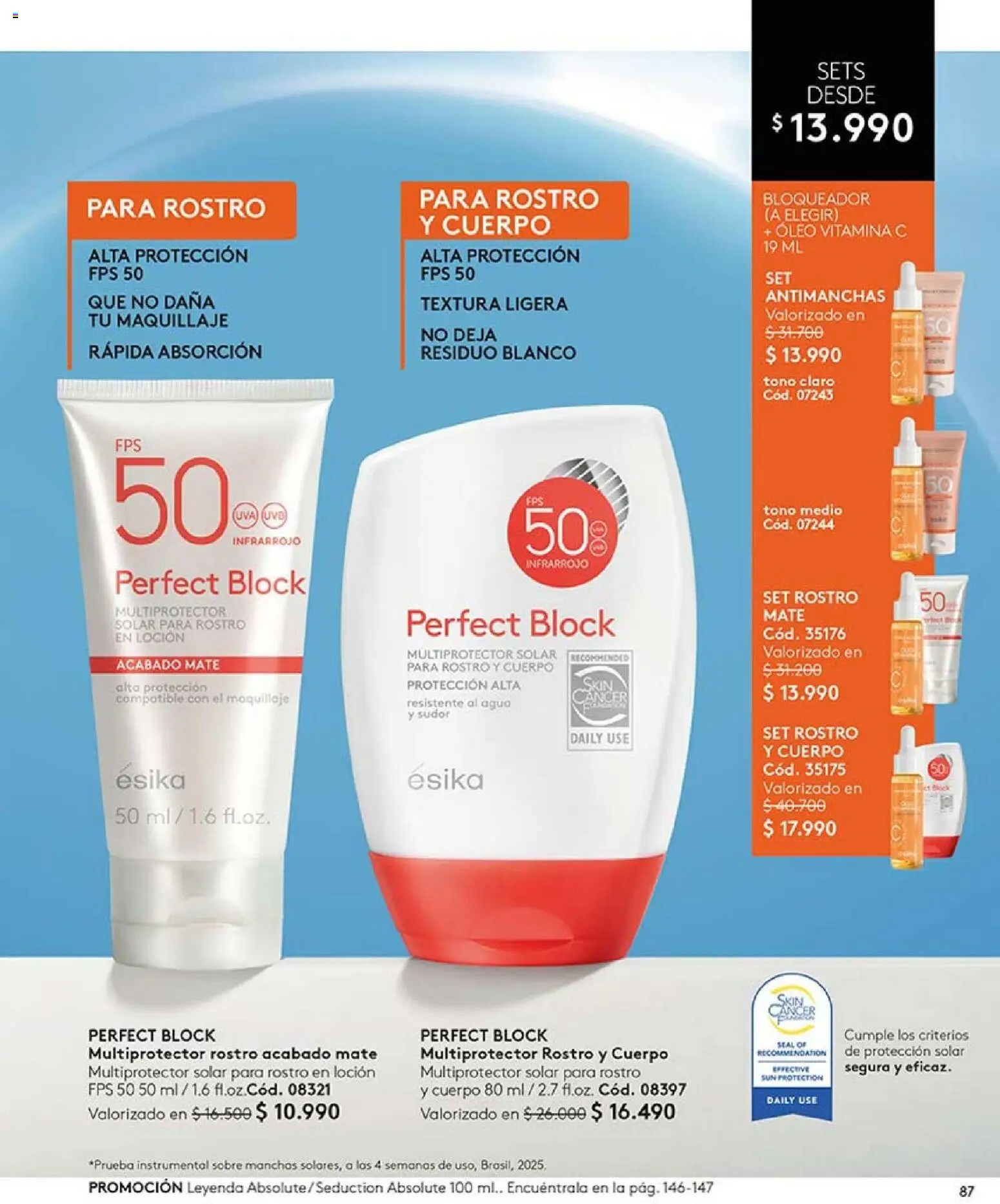 Catálogo Ésika Campaña 1 │ válido desde el 01.01.2026 | Página: 87 | Productos: Loción, Agua, Bloqueador, Sobre