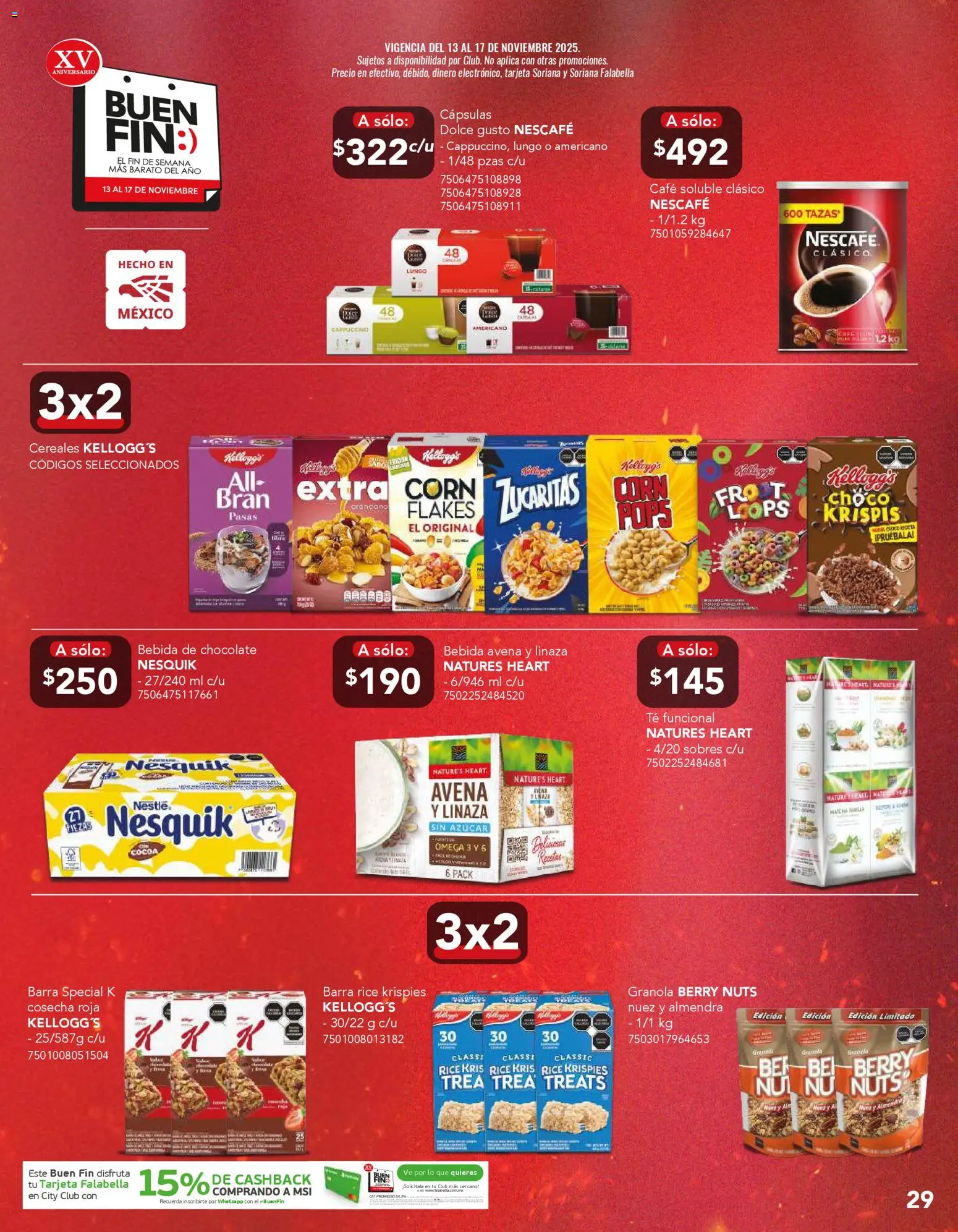 Nuevas ofertas de City Club válidas en toda la República Mexicana desde el 12.11.2025. ¡Encuentra las mejores ofertas en City Club Buen Fin! | Página: 29 | Productos: Avena, Nuez, Cereales, Barra