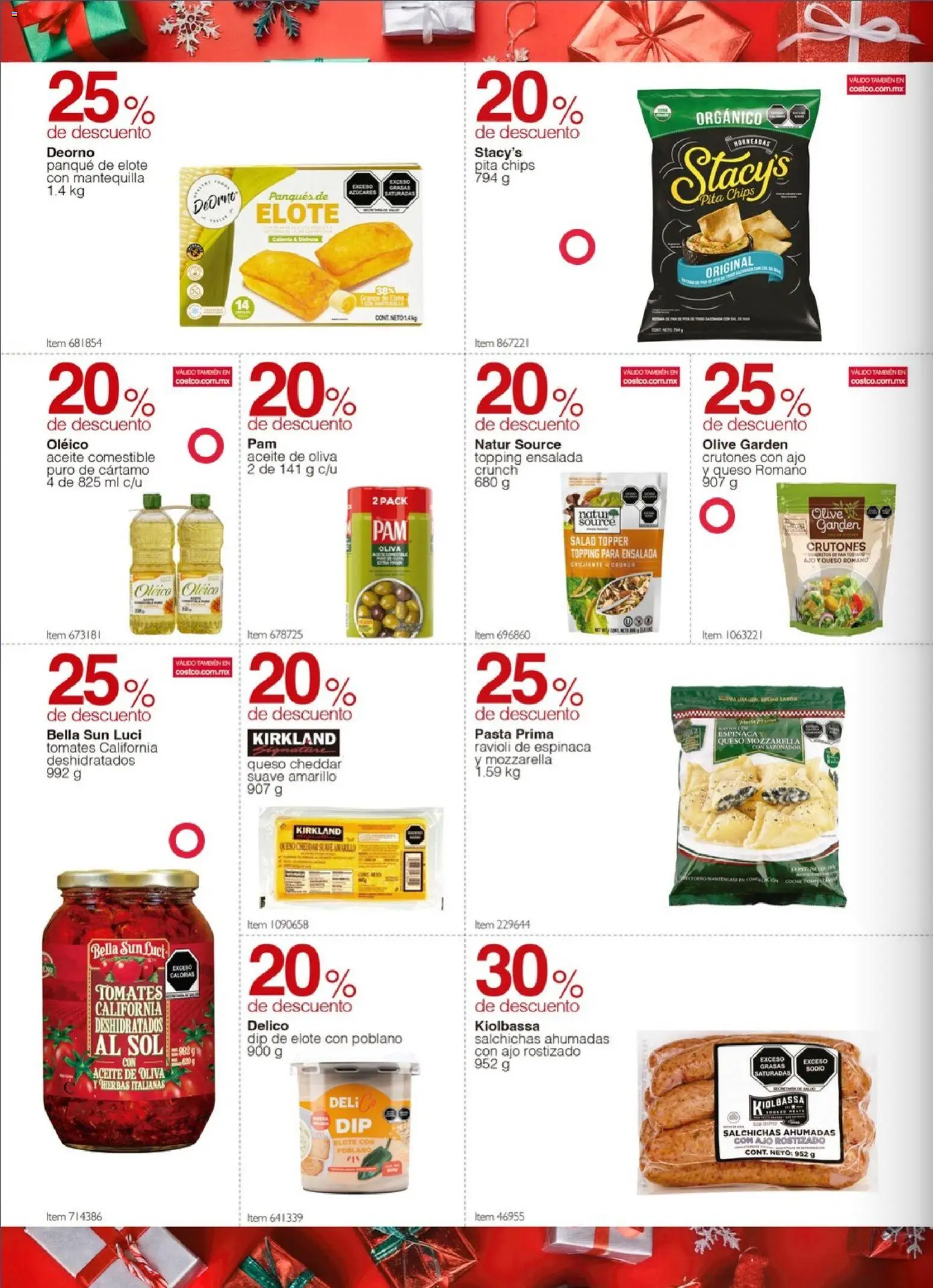 Nuevas ofertas de Costco válidas en toda la República Mexicana desde el 06.12.2025. ¡Encuentra las mejores ofertas en Costco catálogo Descuentos Especiales! | Página: 2 | Productos: Aceite de oliva, Mantequilla, Pasta, Ensalada