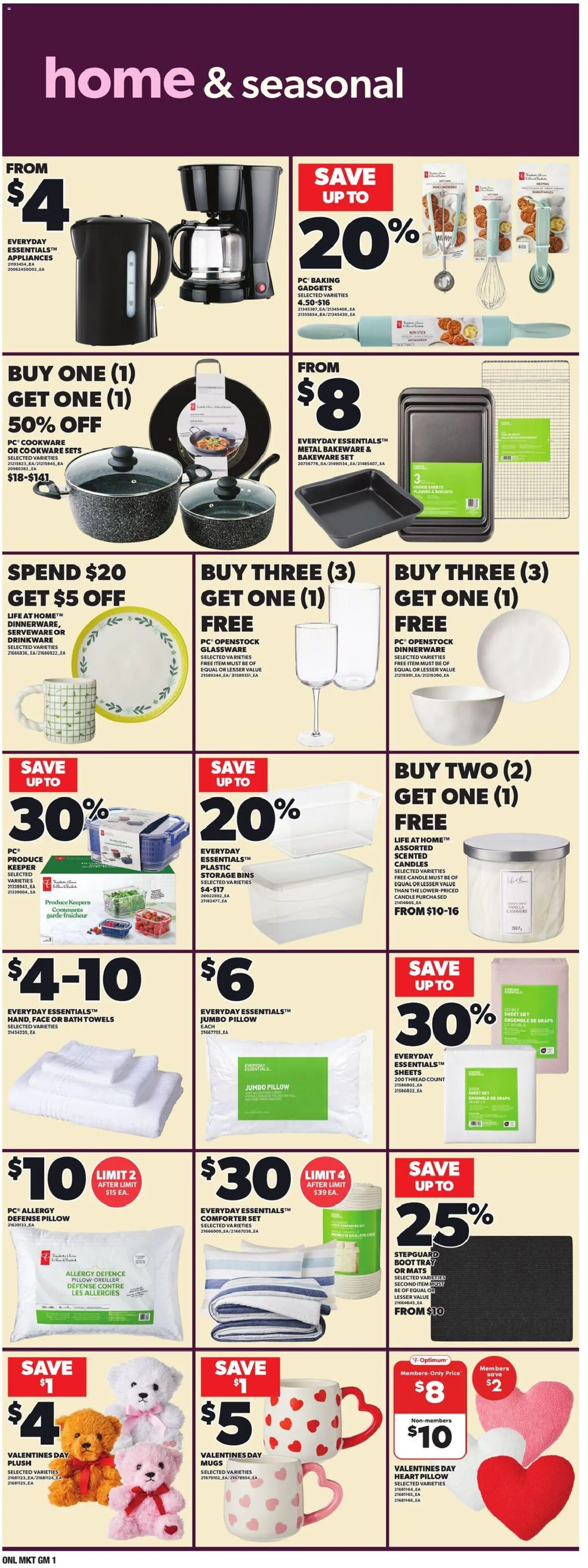 Loblaws flyer valid from 22.01.2026 | Page: 14 | Products: Pillow, Bath