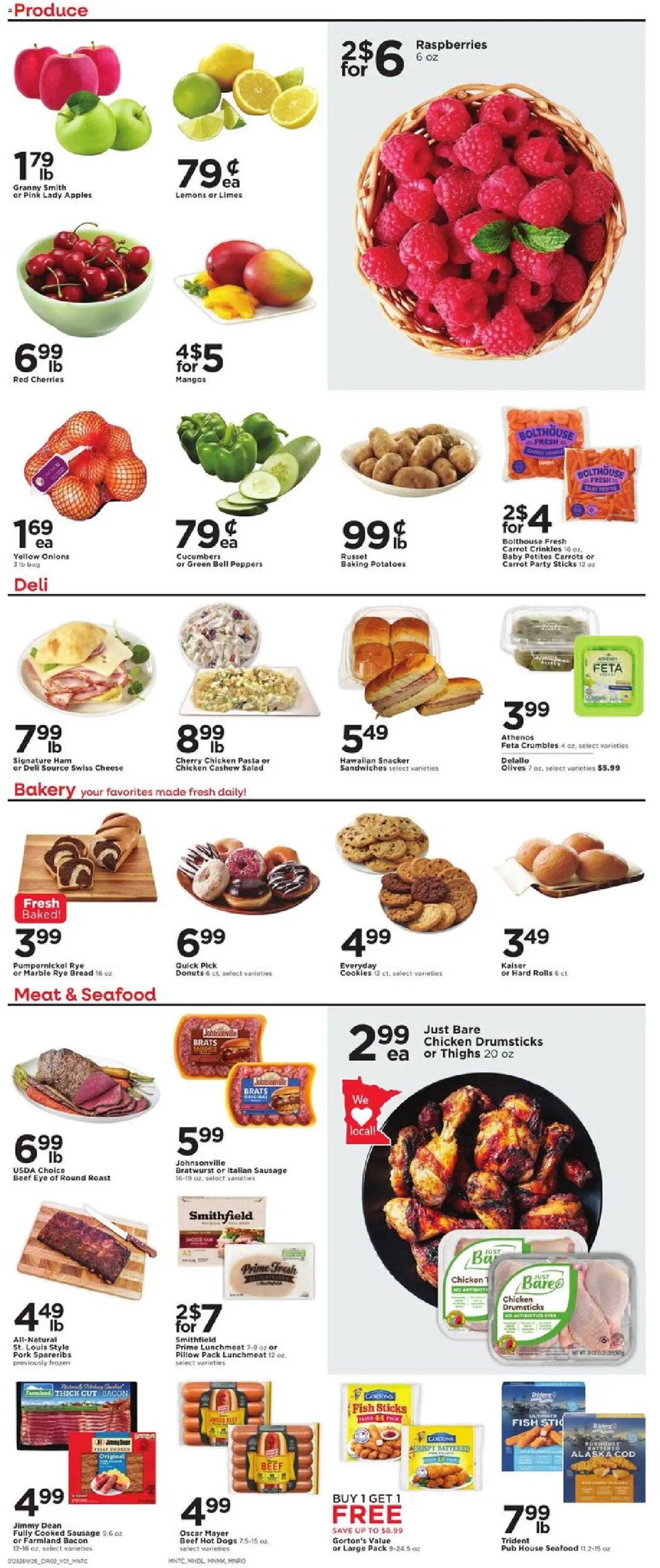 Cub Foods Weekly Ad - valid from 25.01.2026 | Page: 2 | Products: Pork, Beef, Potatoes, Hot Dogs