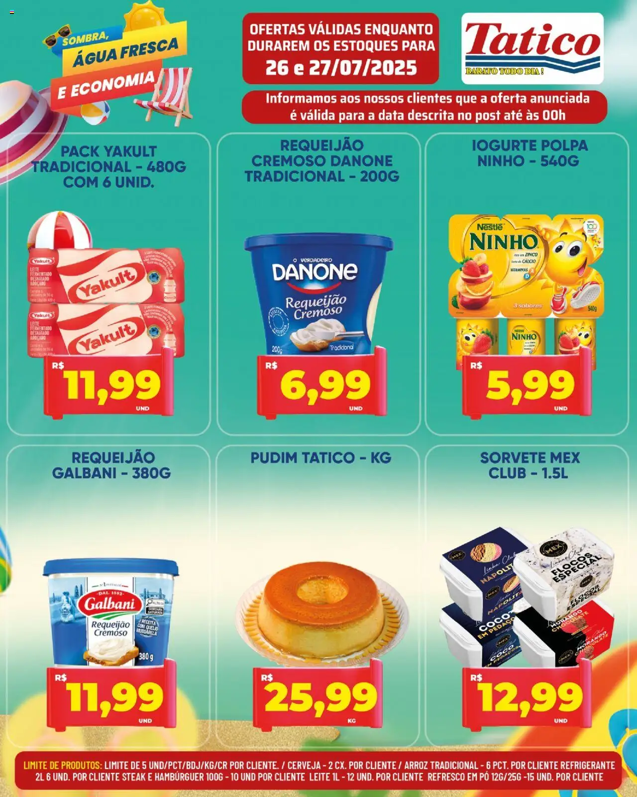 Tatico Folheto - válido de 28.07.2025 | Página: 31 | Produtos: Coco, Pó, Hambúrguer, Leite fermentado