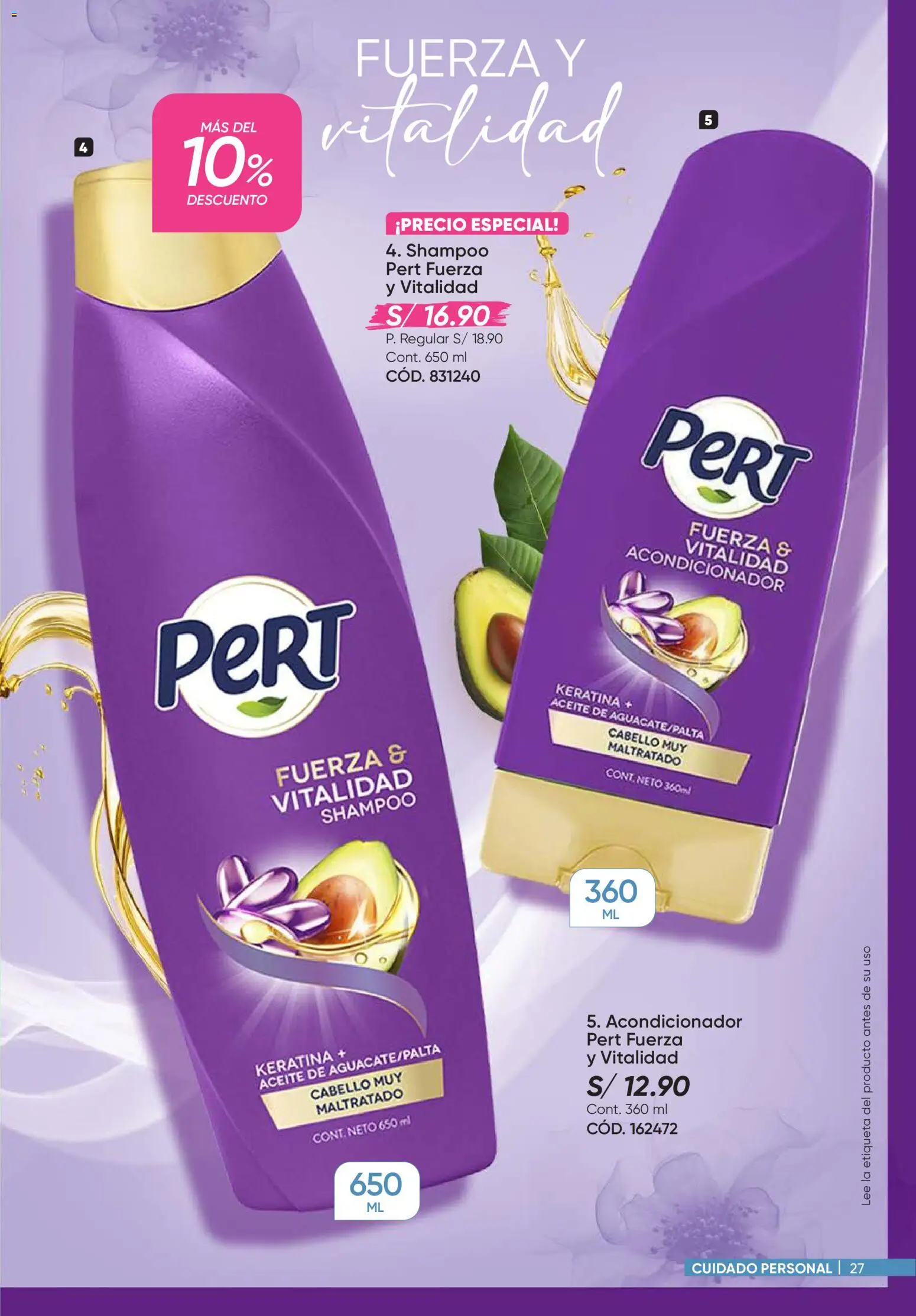 Catálogo Azzorti válido desde 14.04.2026 | Página: 27 | Productos: Shampoo, Acondicionador, Aceite
