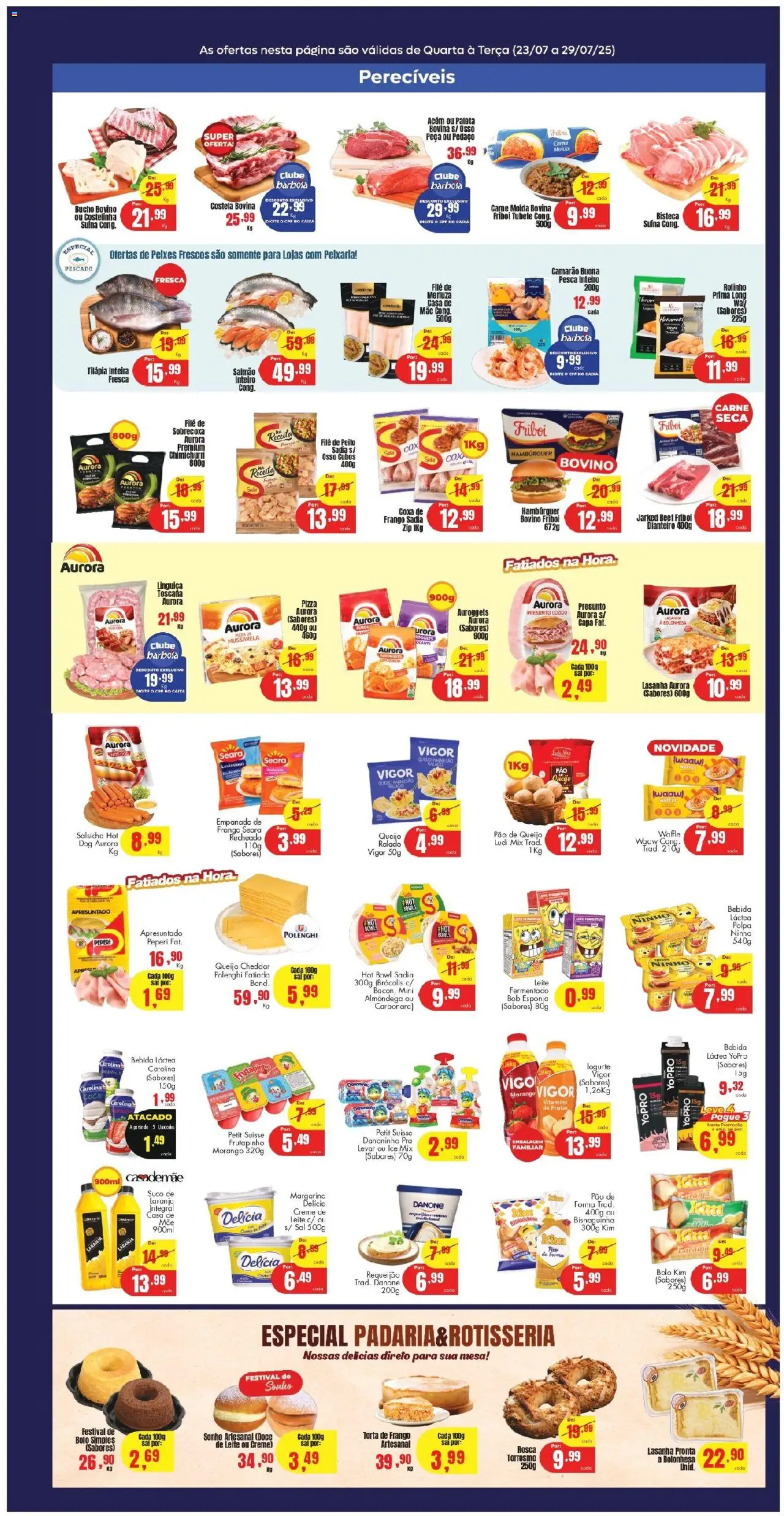 Barbosa Supermercados Folheto - válido de 23.07.2025 | Página: 2 | Produtos: Coco, Tilápia, Cheddar, Bebida