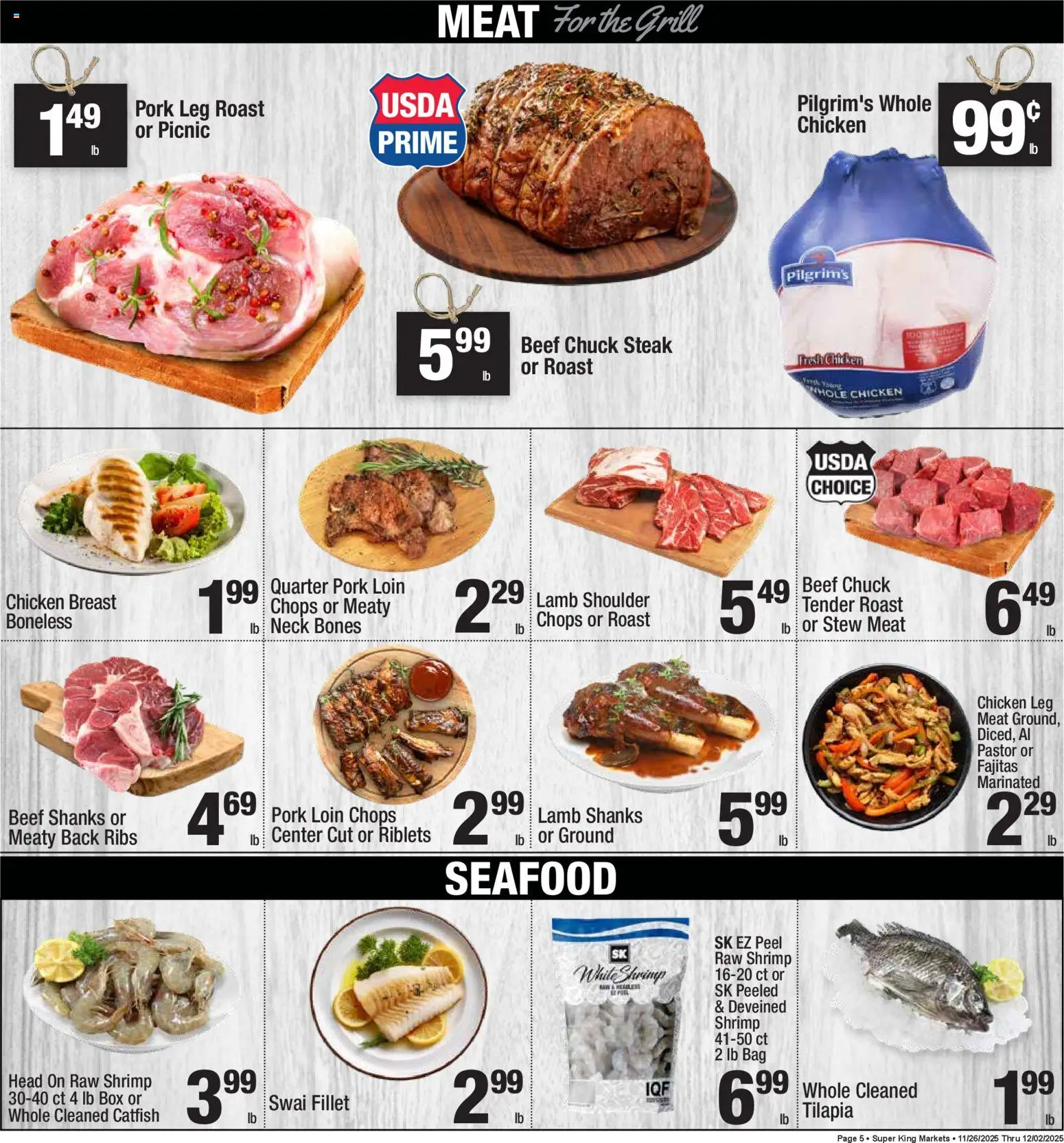 Super King Weekly Ad - valid from 26.11.2025 | Page: 6 | Products: Box, Pork, Seafood, Bag