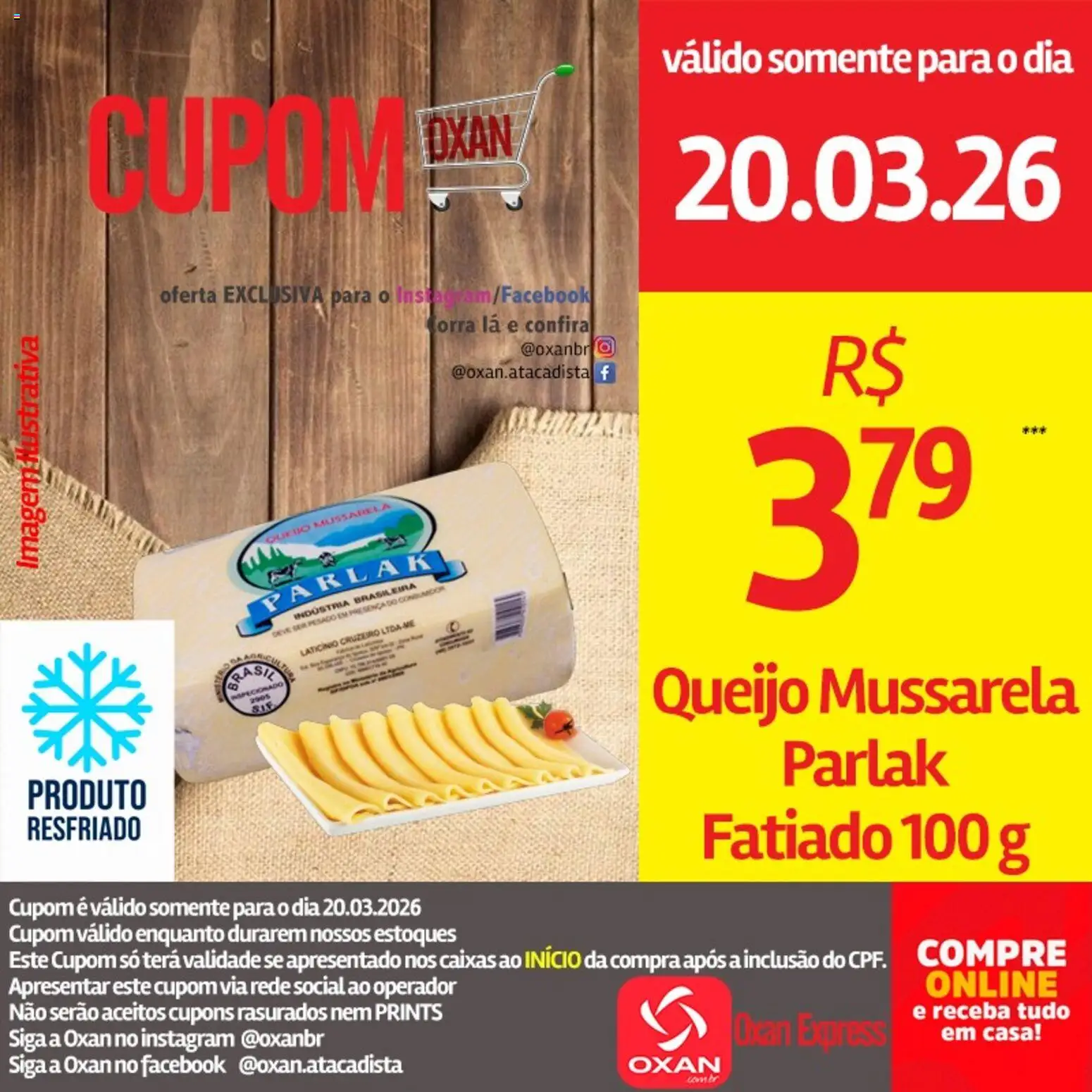 Oxan Atacadista Folheto - válido de 20.03.2026 | Página: 6 | Produtos: Queijo, Mussarela