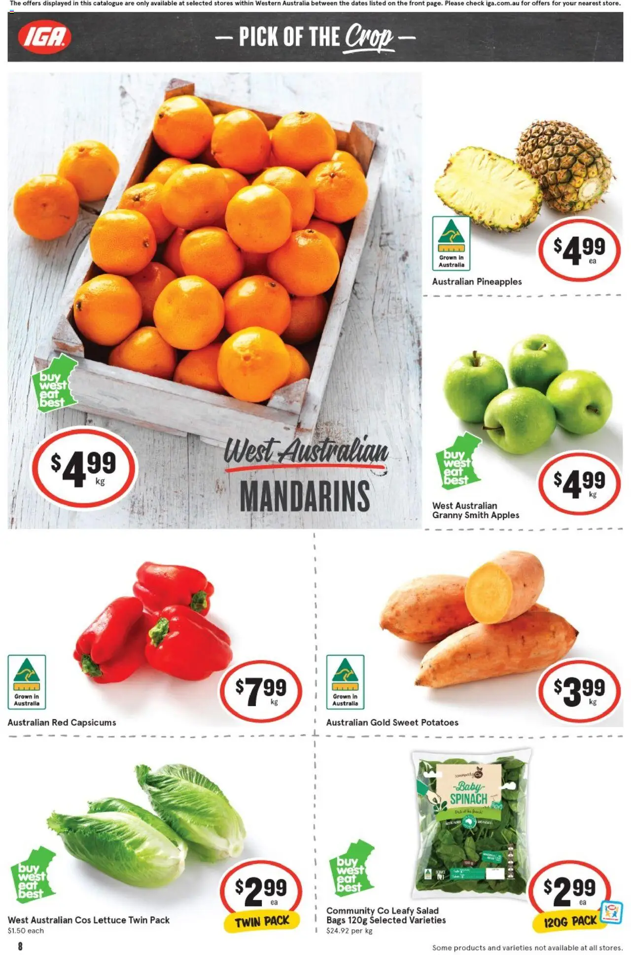 IGA catalogue - valid from 10.09.2025 | Page: 9 | Products: Mandarins, Salad, Potatoes, Spinach