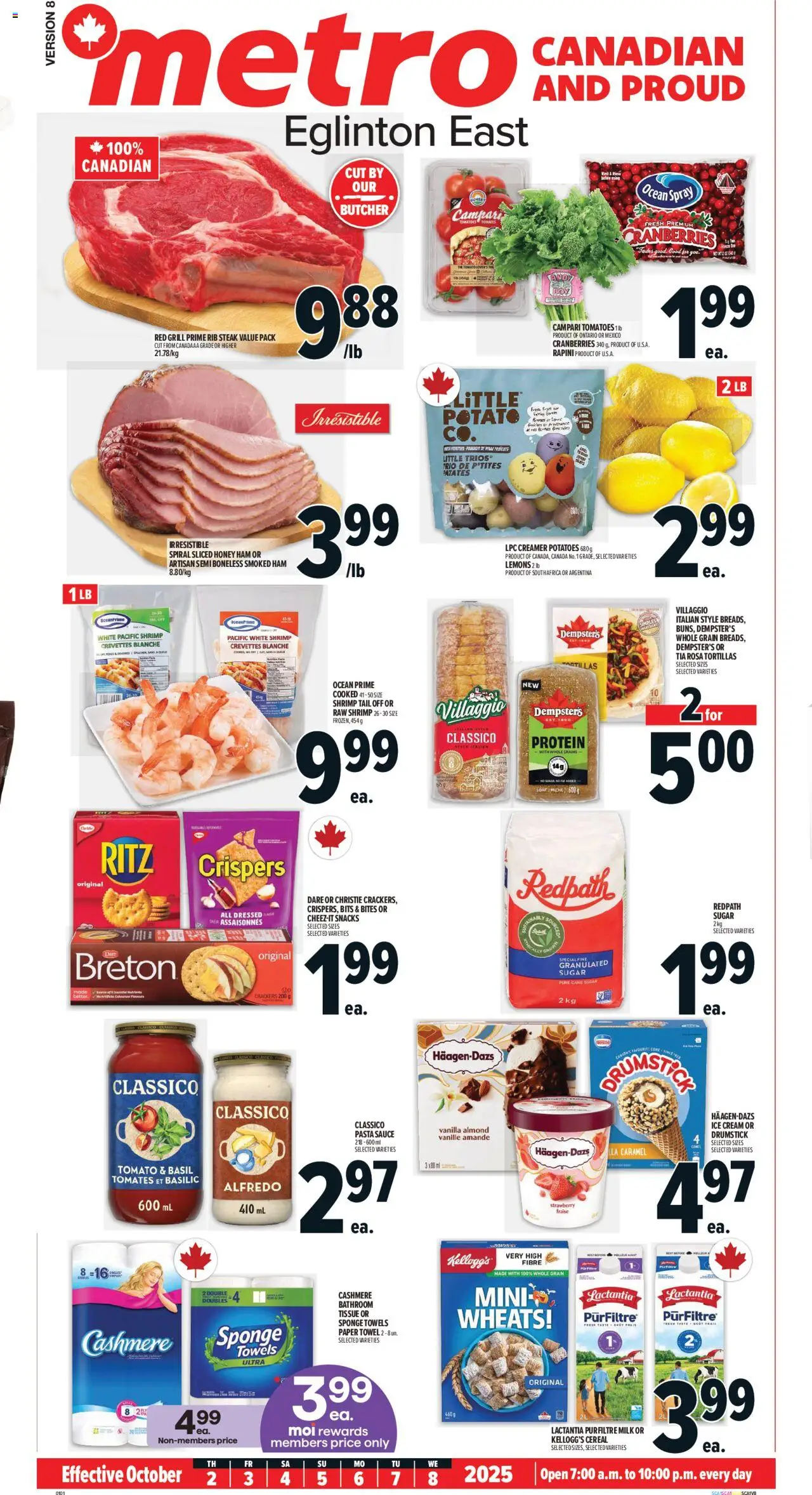 Metro flyer valid from 02.10.2025 | Page: 3 | Products: Grill, Milk, Ham, Tomatoes