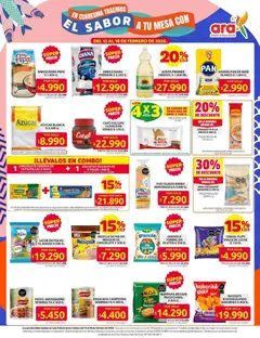 Ara - Ahorra con precios bajos y ofertas en la canasta familiar  -  Vista previa de la revista de la tienda Ara valido desde el 12.02.2026 | Página: 2 | Productos: Arroz, Polvo, Servilletas, Pan