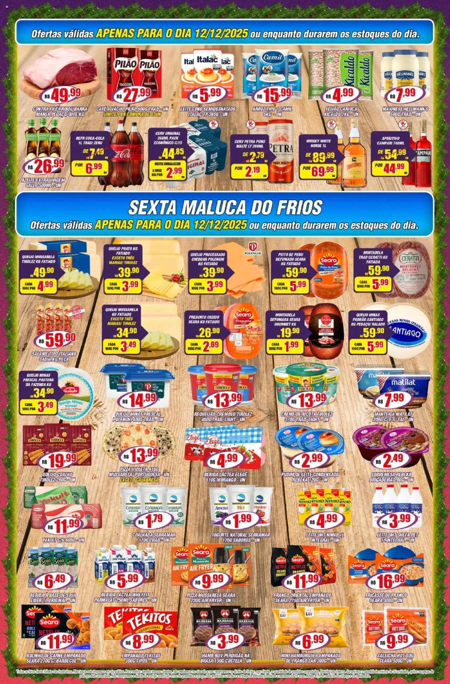 Violeta Supermercados Folheto - válido de 09.12.2025 | Página: 4 | Produtos: Leite, Campari, Frango, Mussarela