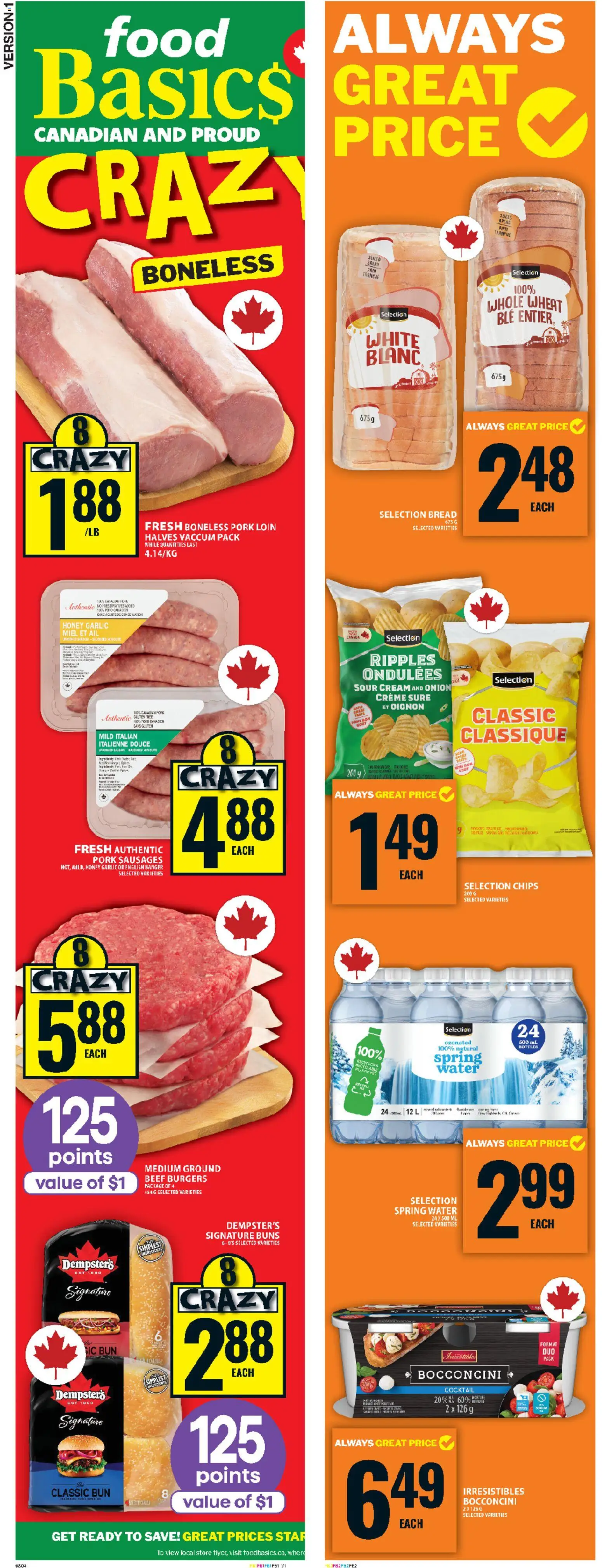Food Basics flyer valid from 30.04.2026 | Page: 2 | Products: Sour cream, Chips, Cream, Bread