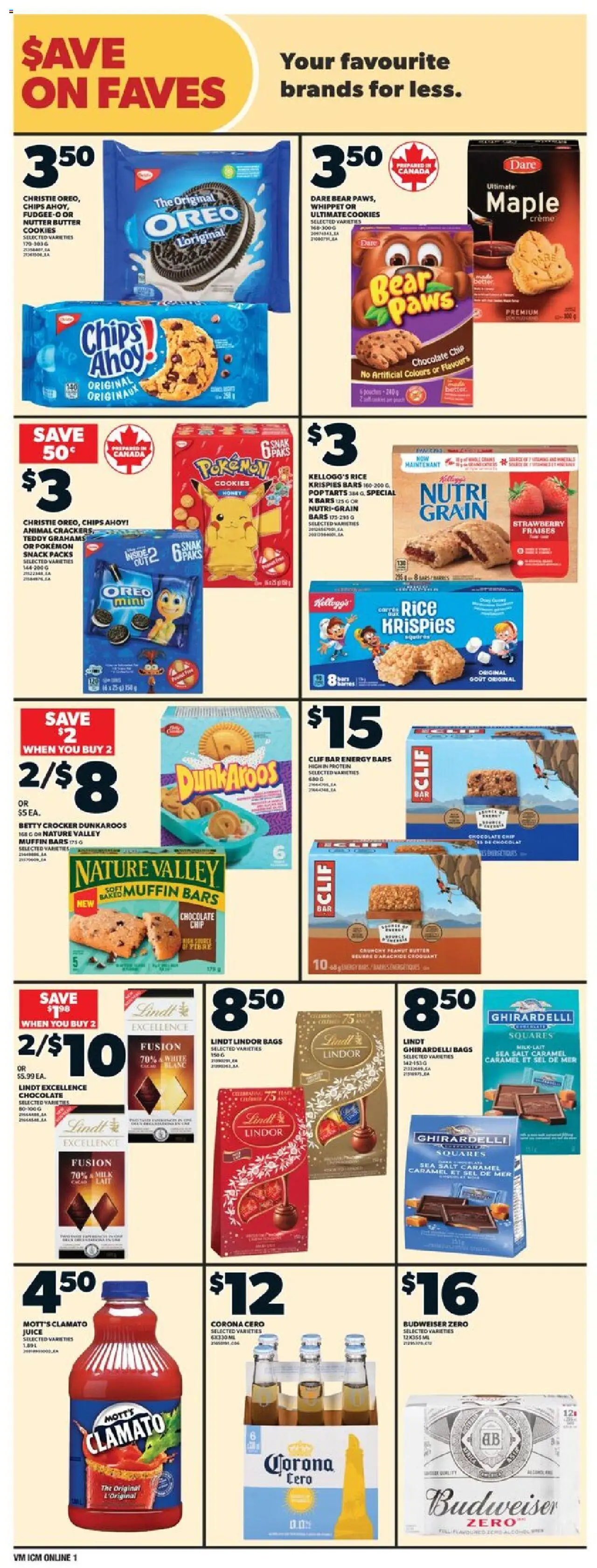 Valu Mart flyer valid from 14.08.2025 | Page: 5 | Products: Chips, Cookies, Chocolate, Juice