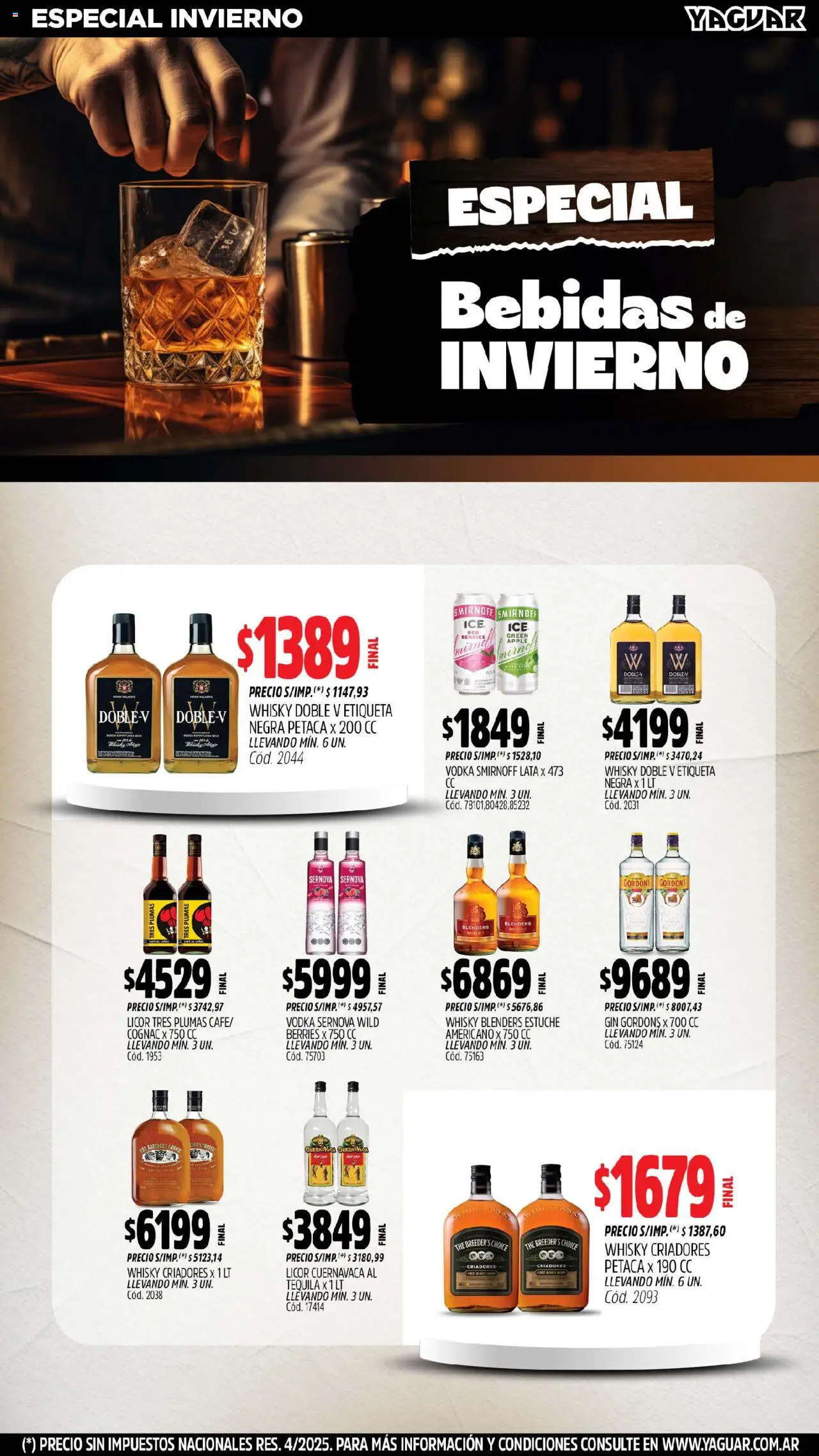 Yaguar - Chaco │ válido desde el 18.08.2025 | Página: 10 | Productos: Vodka, Whisky, Gin, Estuche