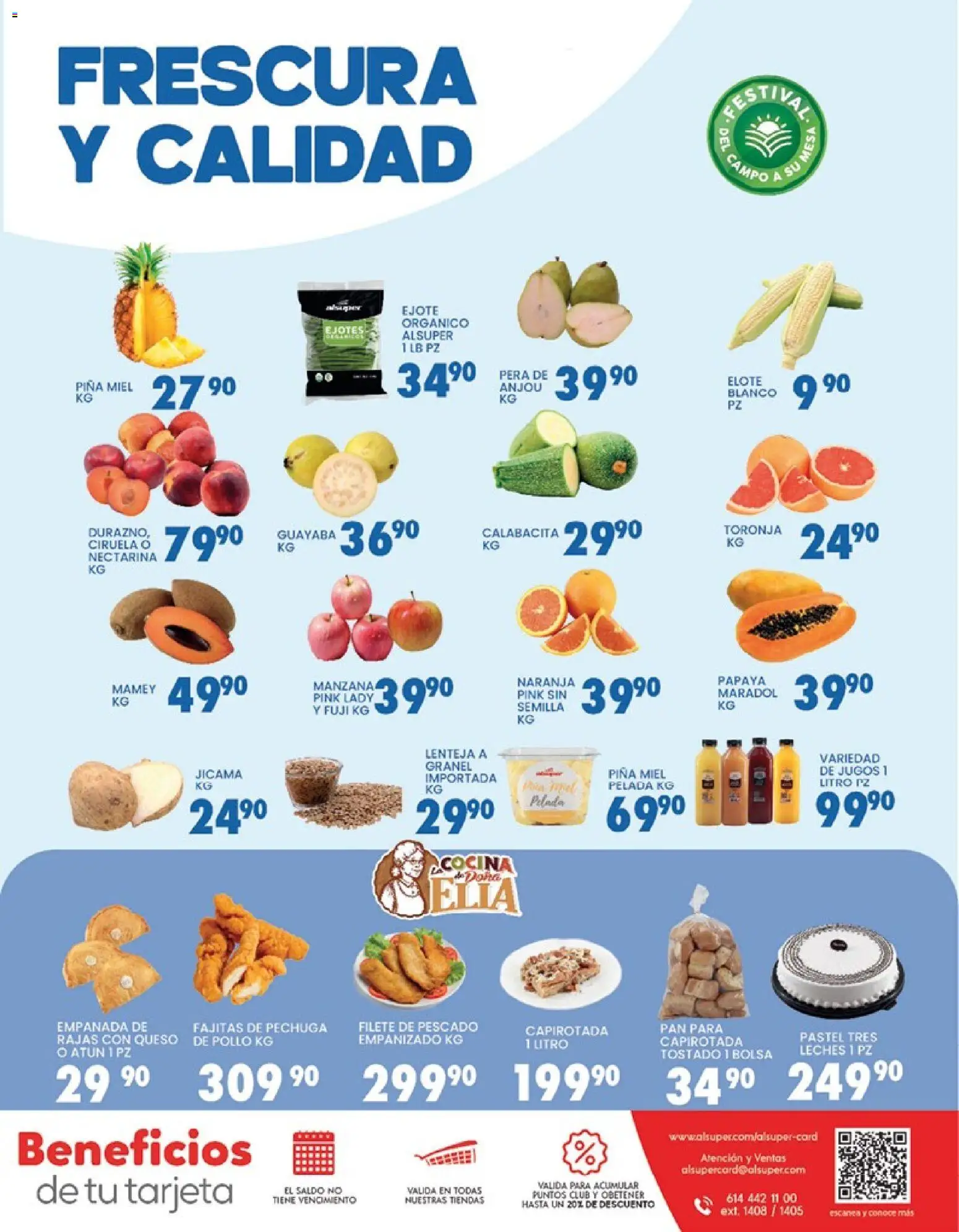 Nuevas ofertas de Alsuper válidas en toda la República Mexicana desde el 31.03.2026. ¡Encuentra las mejores ofertas en Alsuper folleto Saltillo! | Página: 7 | Productos: Pollo, Pera, Durazno, Queso