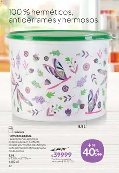 Vista previa Tupperware Folleto válido desde el 09.03.2026 | Página: 43 | Productos: Heladera