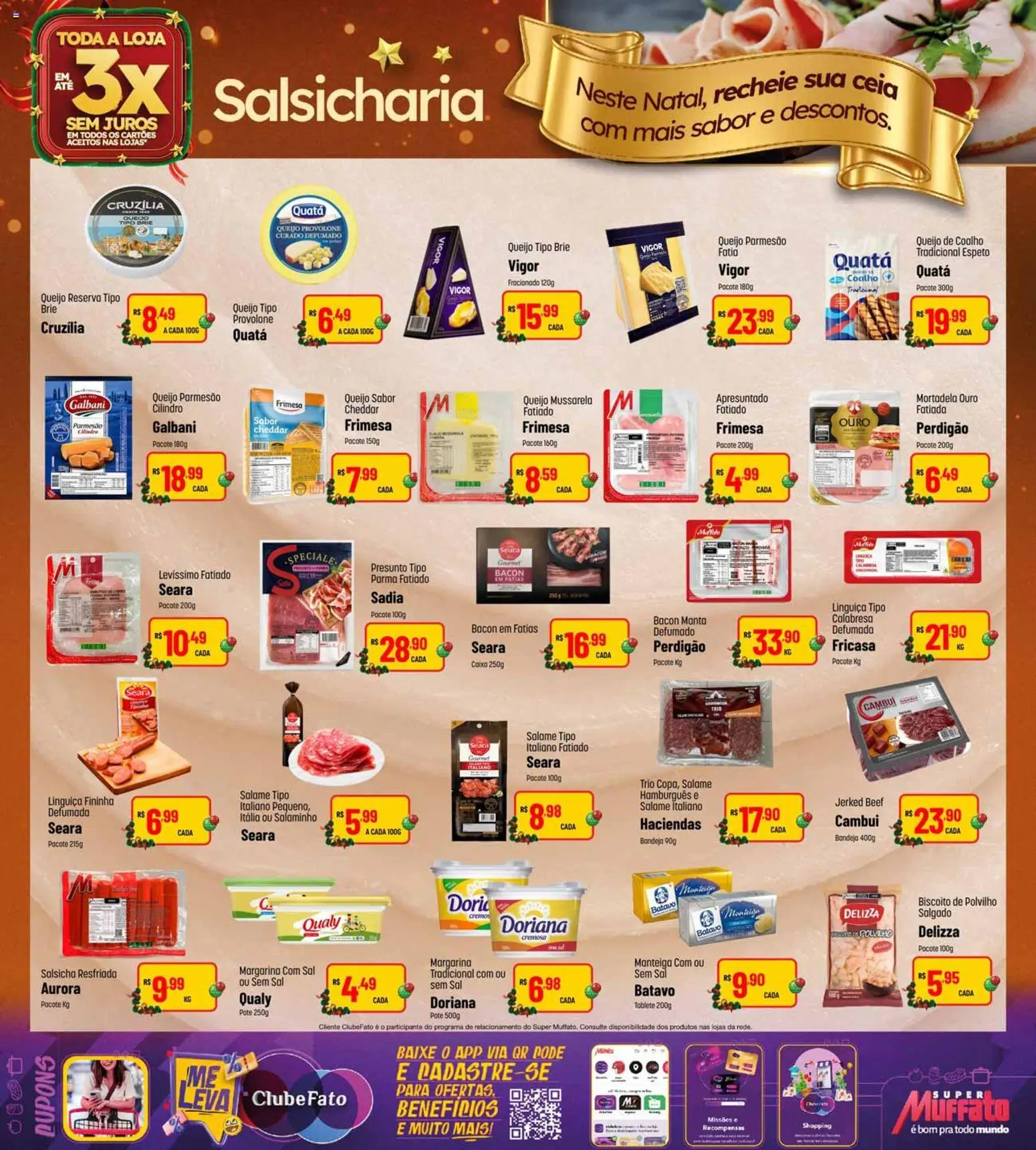 Super Muffato Folheto - válido de 13.12.2025 | Página: 21 | Produtos: Salsicha, Parmesão, Brie, Sal