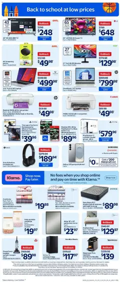 Walmart flyer valid from 21.08.2025 | Page: 12 | Products: Printer, Tv, Headphones, Xbox