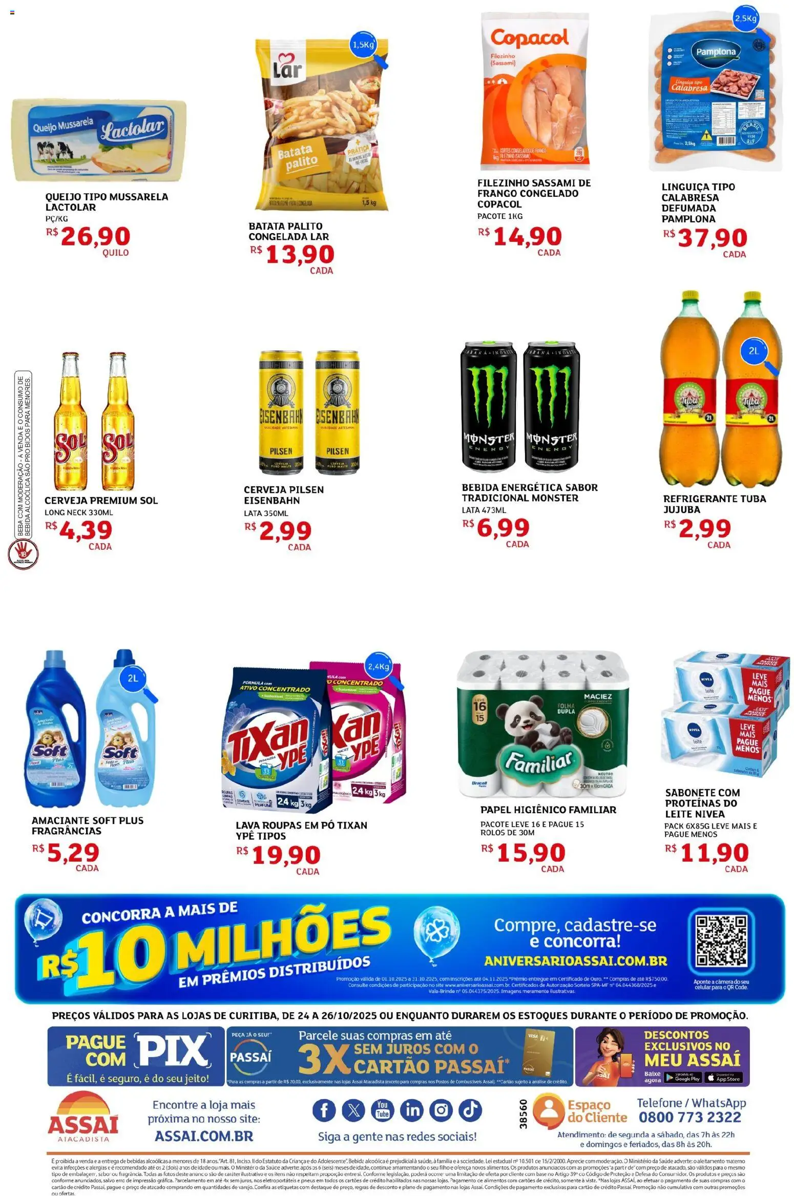 Assaí Atacadista Folheto - válido de 24.10.2025 | Página: 2 | Produtos: Perfume, Queijo, Batata, Câmera