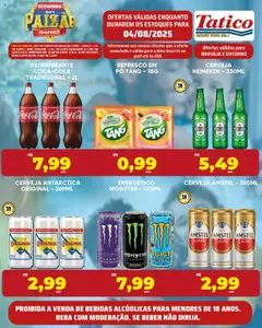 Tatico Folheto - válido de 04.08.2025 | Página: 12 | Produtos: Refresco, Energético, Hambúrguer, Baixo