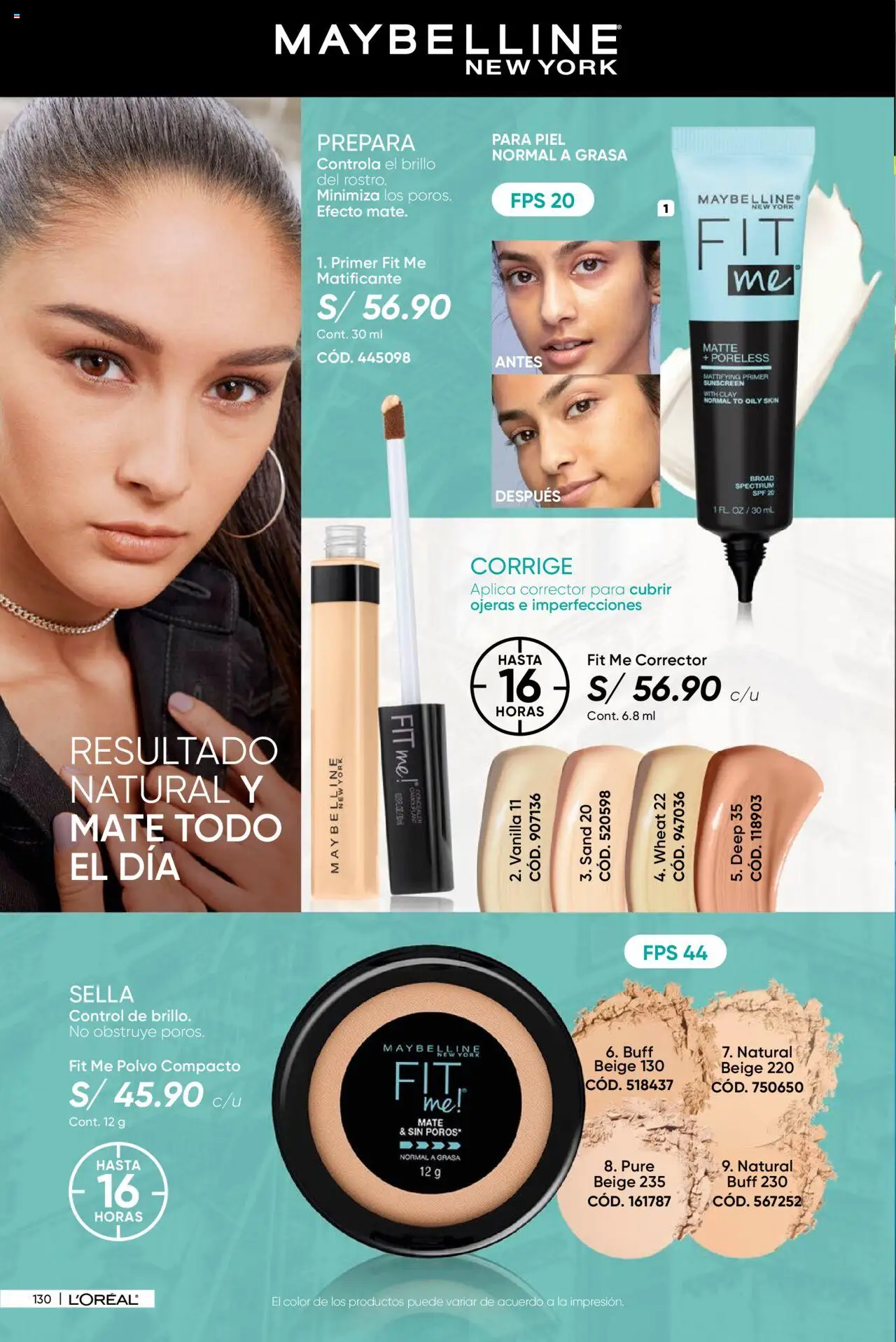 Catálogo Azzorti válido desde 18.08.2025 | Página: 134 | Productos: Corrector, Polvo