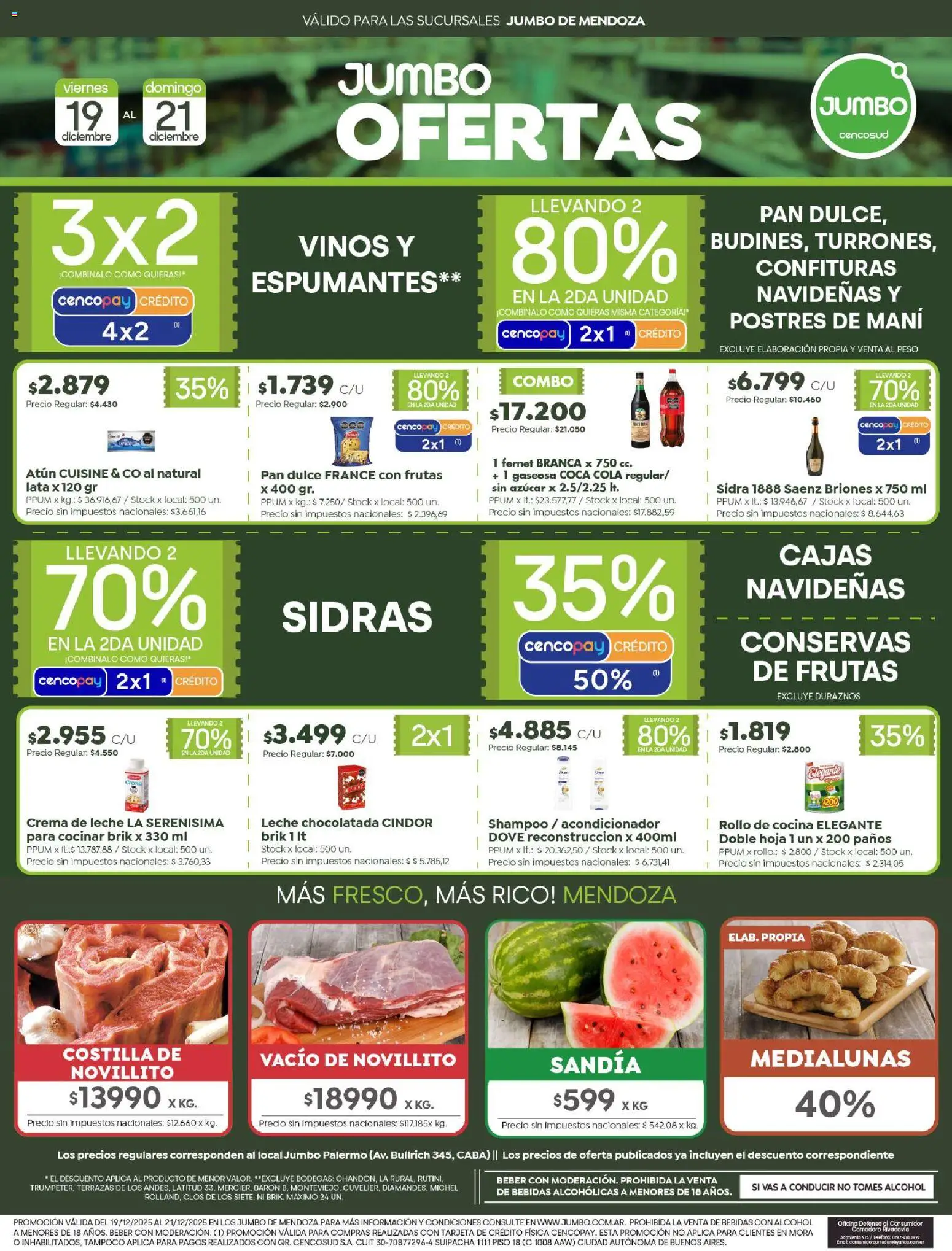 Jumbo - Ofertas | Mendoza │ válido desde el 19.12.2025 | Página: 1 | Productos: Teléfono, Cocina, Azucar, Mani