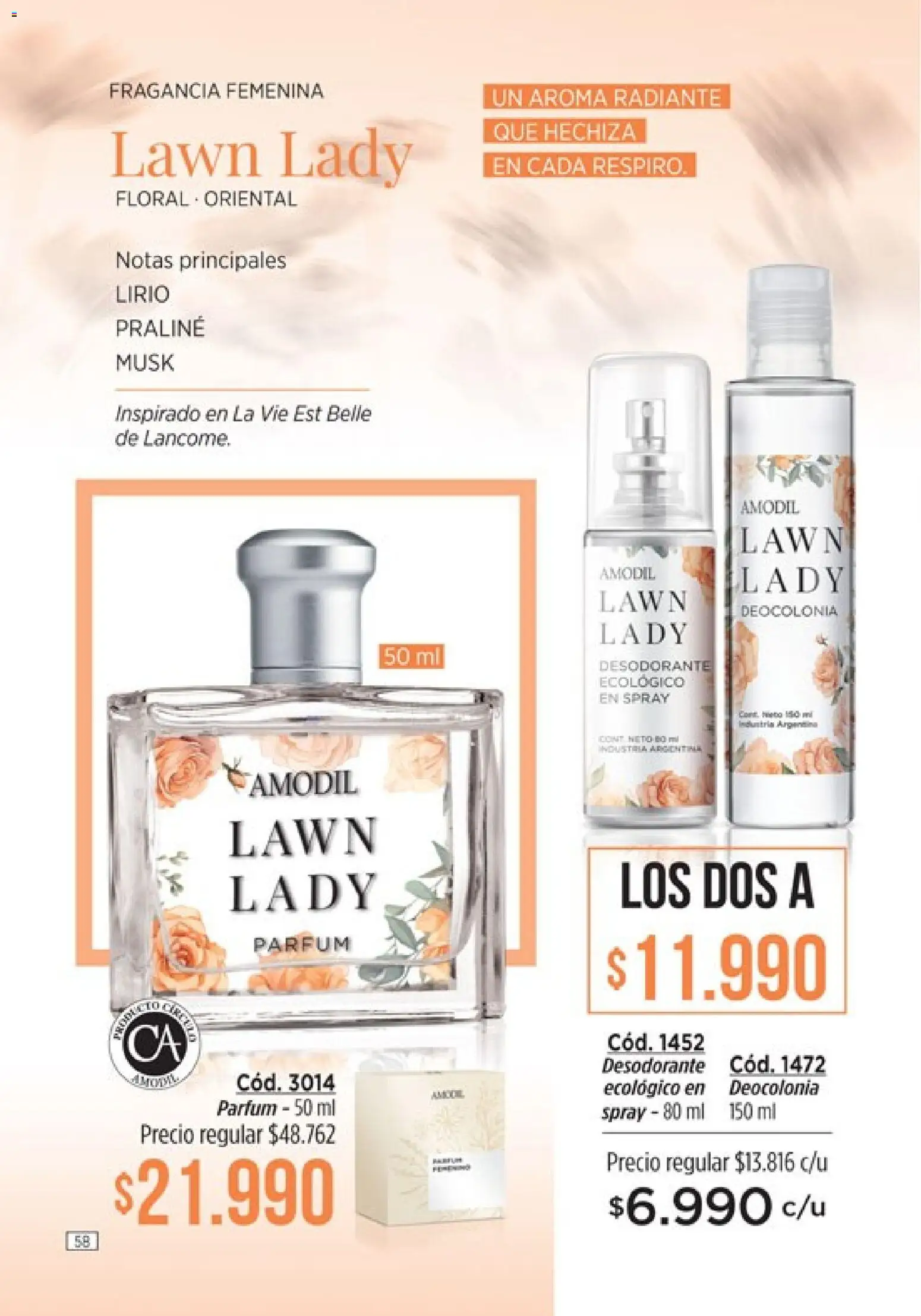 Catálogo Amodil Campaña 5 │ válido desde el 01.03.2026 | Página: 58 | Productos: Fragancia, Desodorante, Radiante