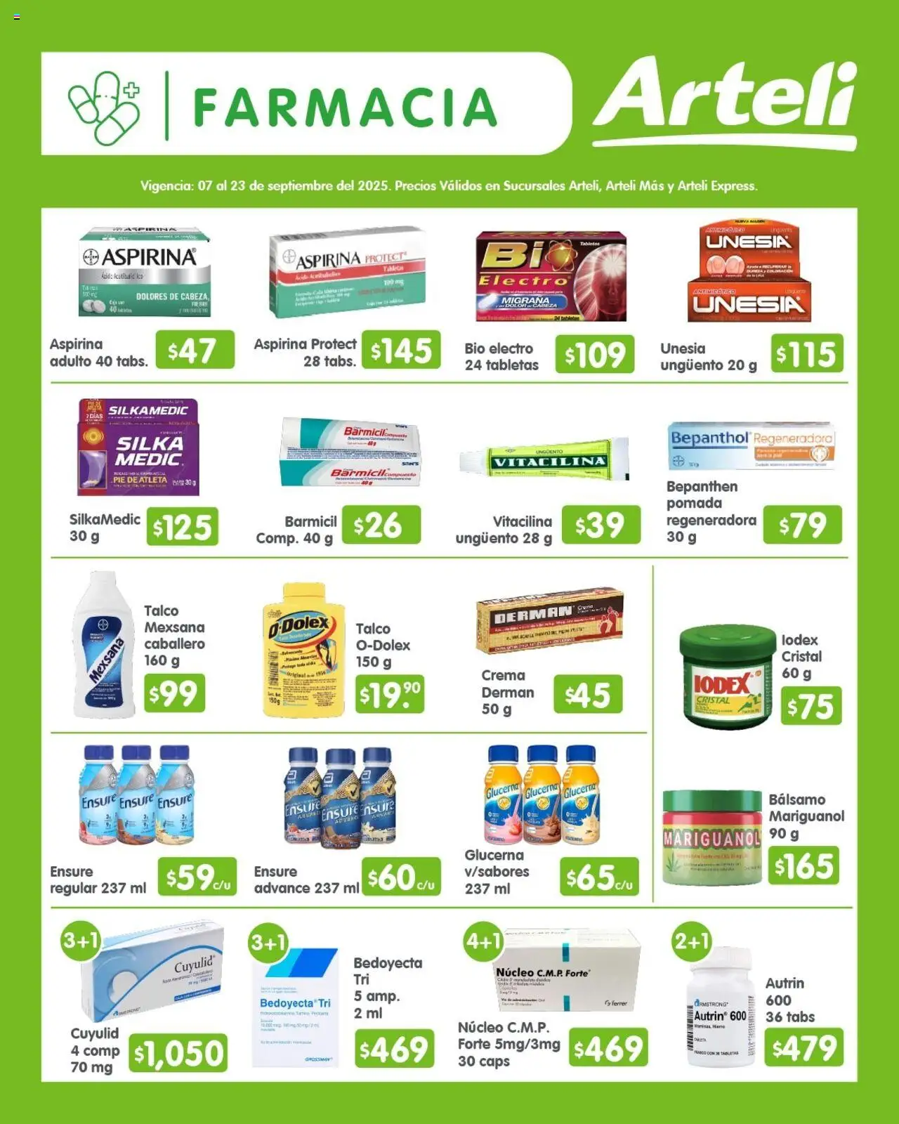 Nuevas ofertas de Arteli válidas en toda la República Mexicana desde el 07.09.2025. ¡Encuentra las mejores ofertas en Arteli - Folleto Quincenal! | Página: 10 | Productos: Crema, Bálsamo, Pomada