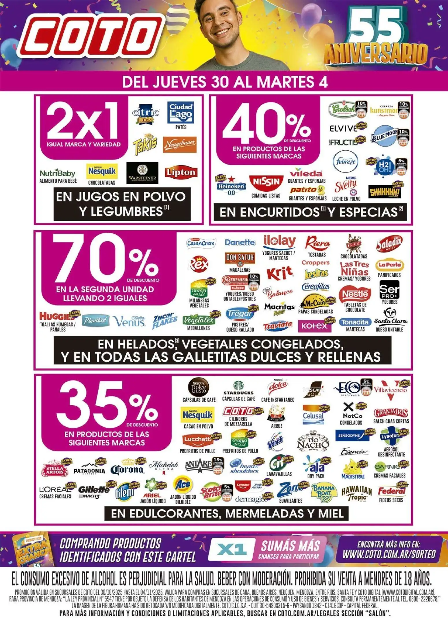 Coto - Salon │ válido desde el 30.10.2025 | Página: 1 | Productos: Pollo, Polvo, Arroz, Cacao